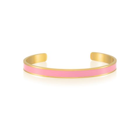 HERMINE Armring Gullfarget Stål Lyserosa