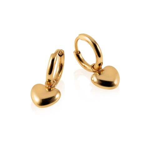 LILY Øreringer Gullfarget Stål