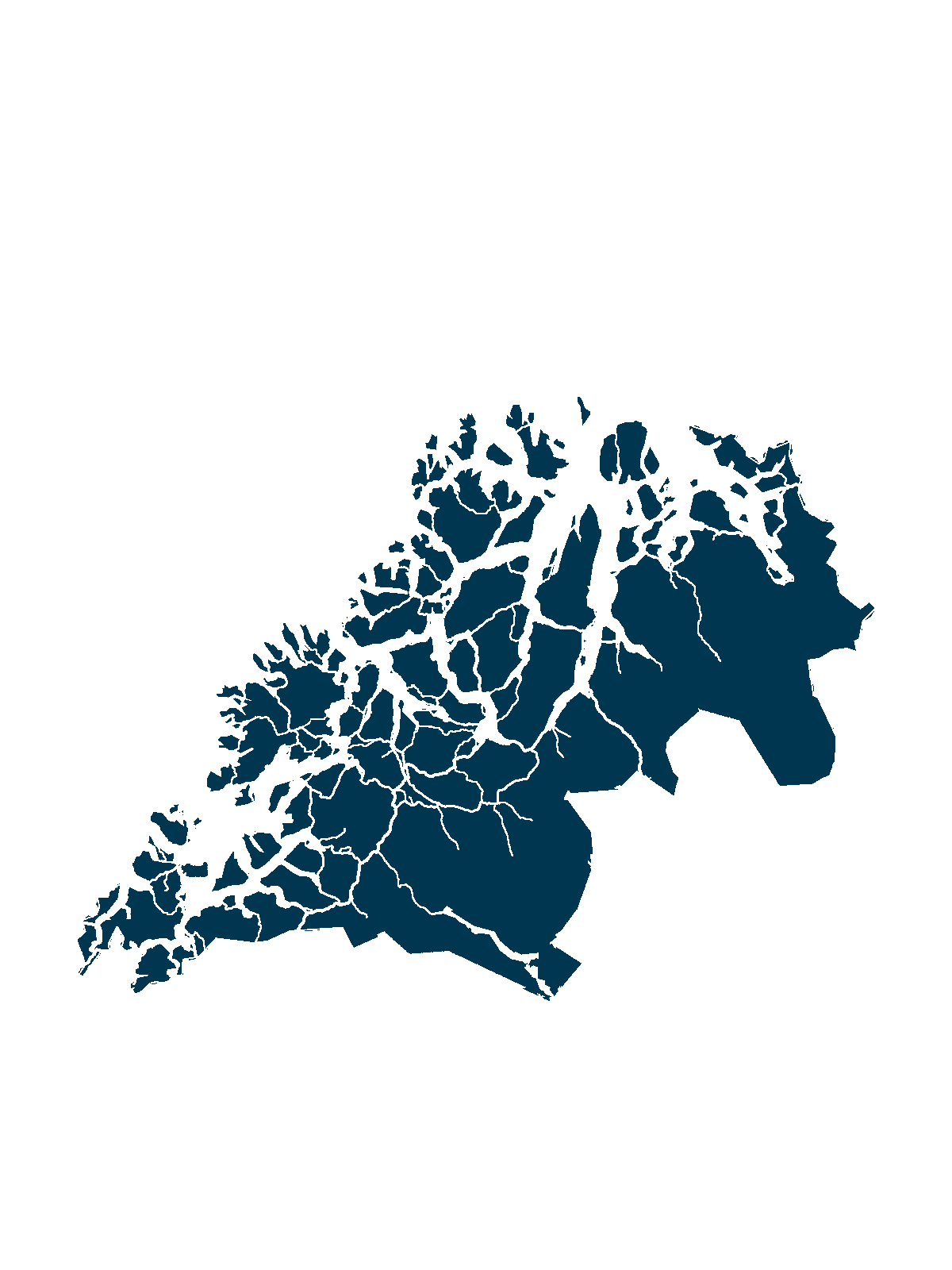Kart over Troms
