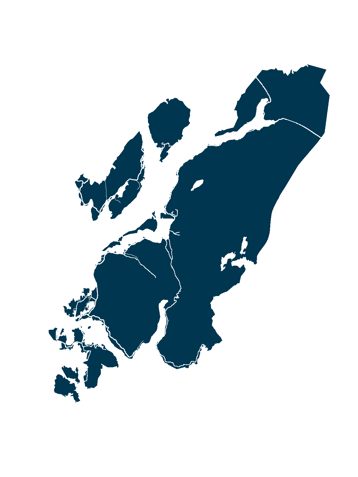 Kart over Kvinnherad