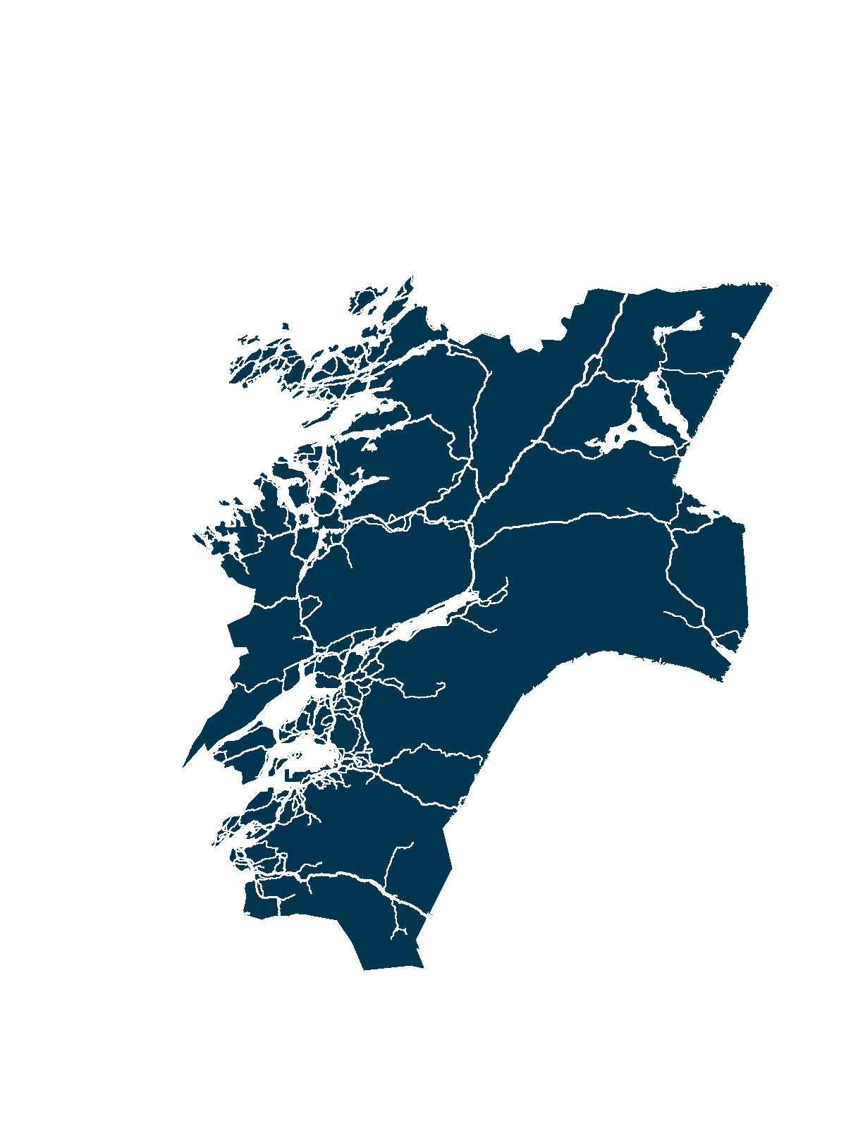 Kart over Nord - Trøndelag
