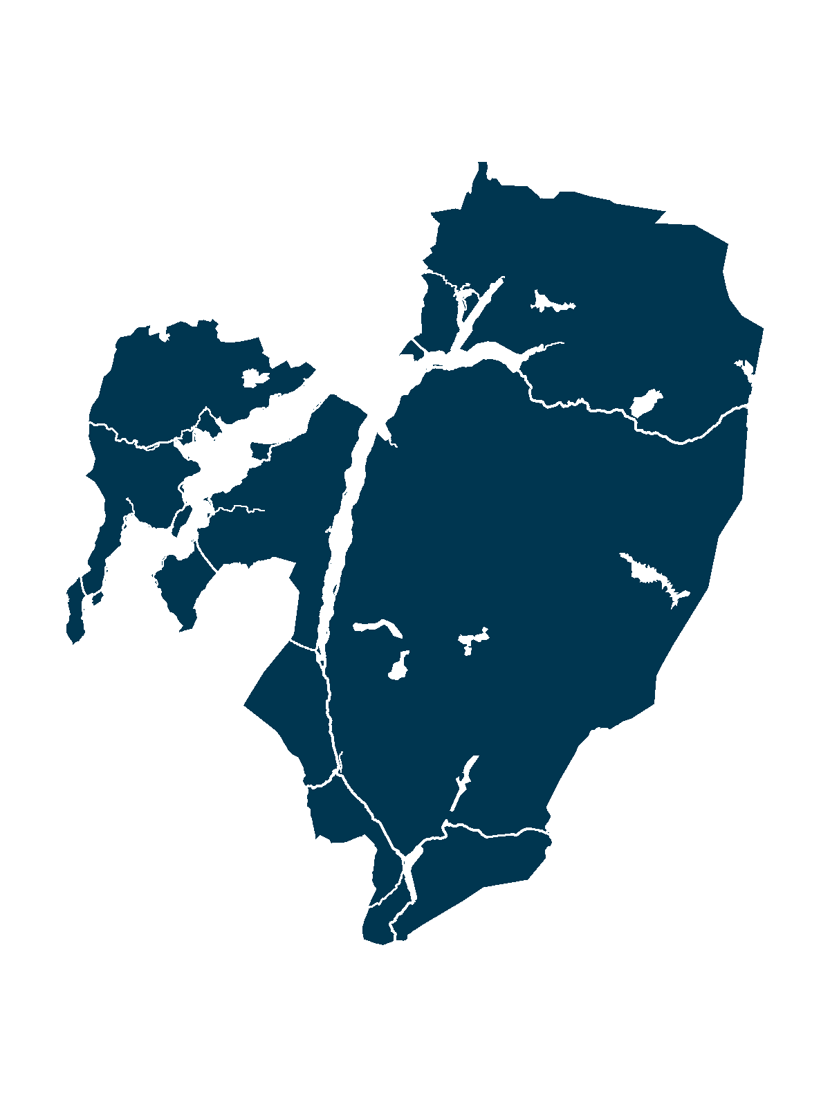 Kart over Hardanger