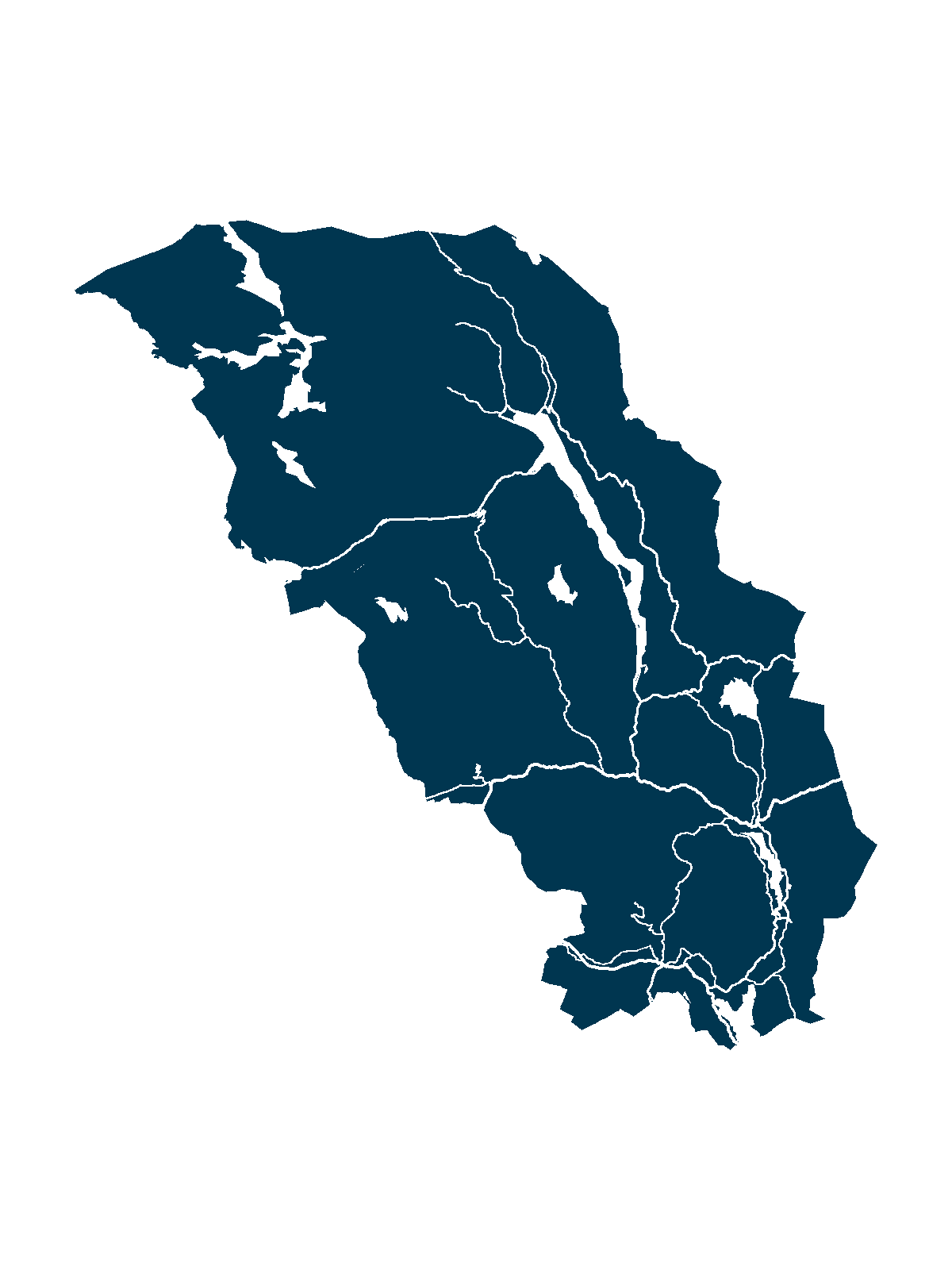 Kart over Aust-Telemark