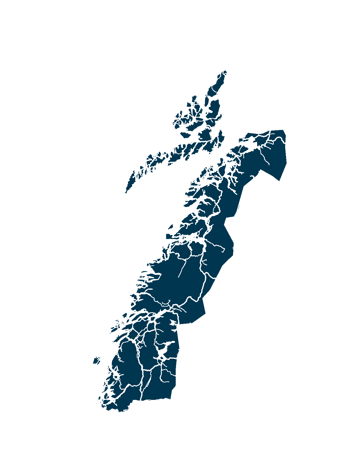 Kart over Nordland