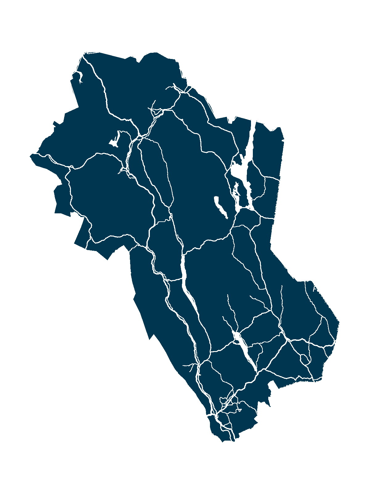 Kart over Østerdal