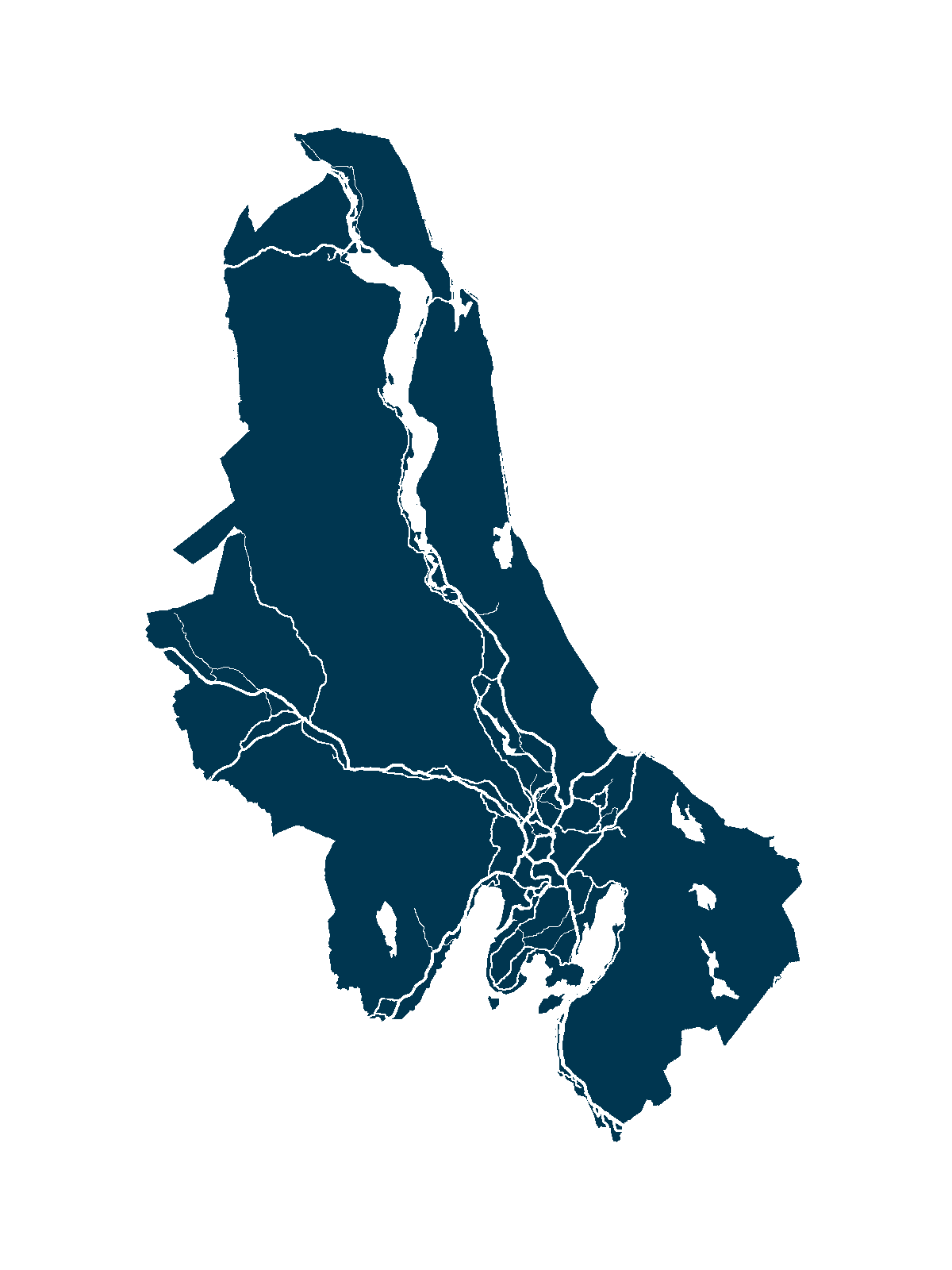 Kart over Ringerike