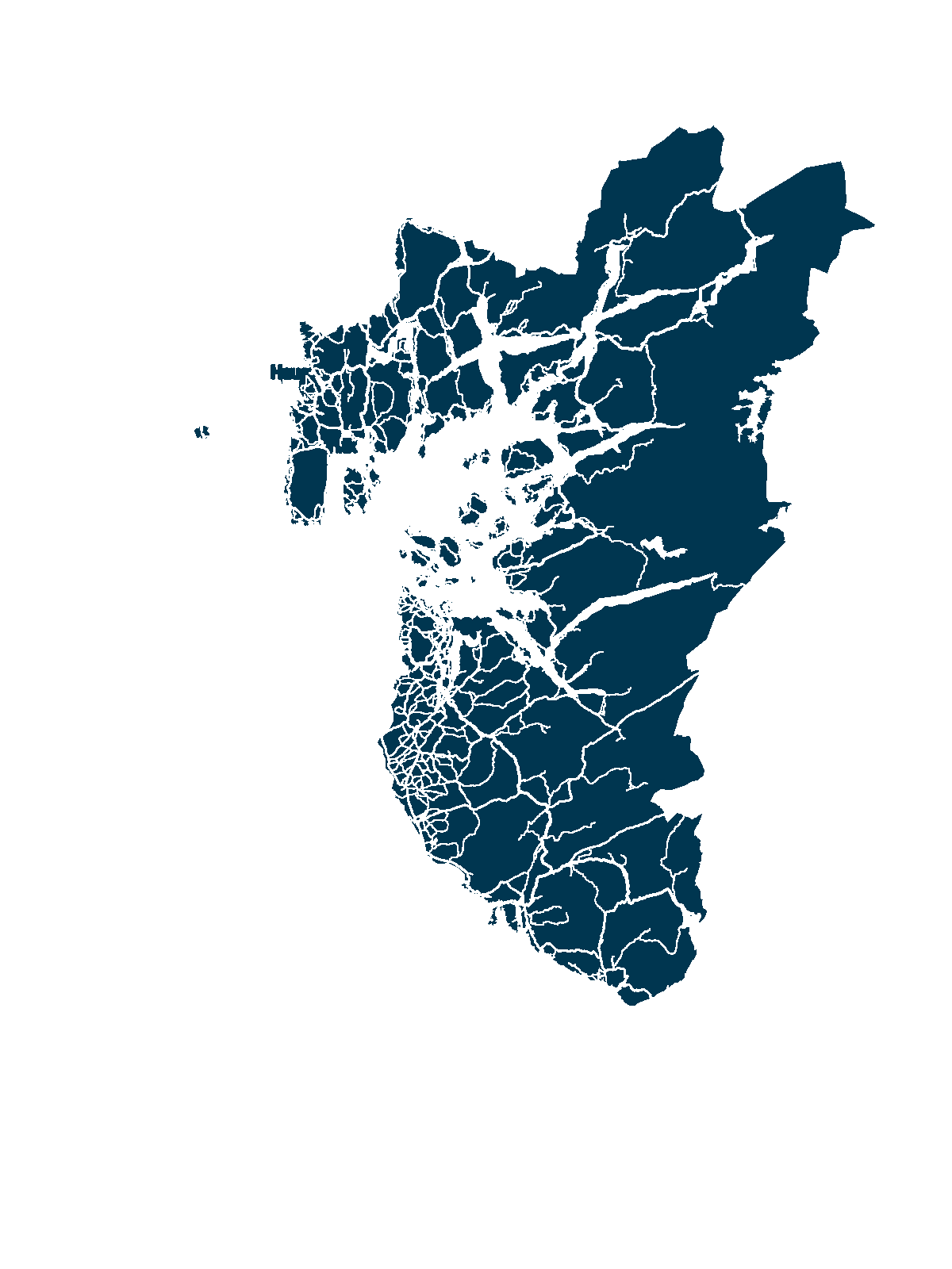 Kart over Rogaland Støypt