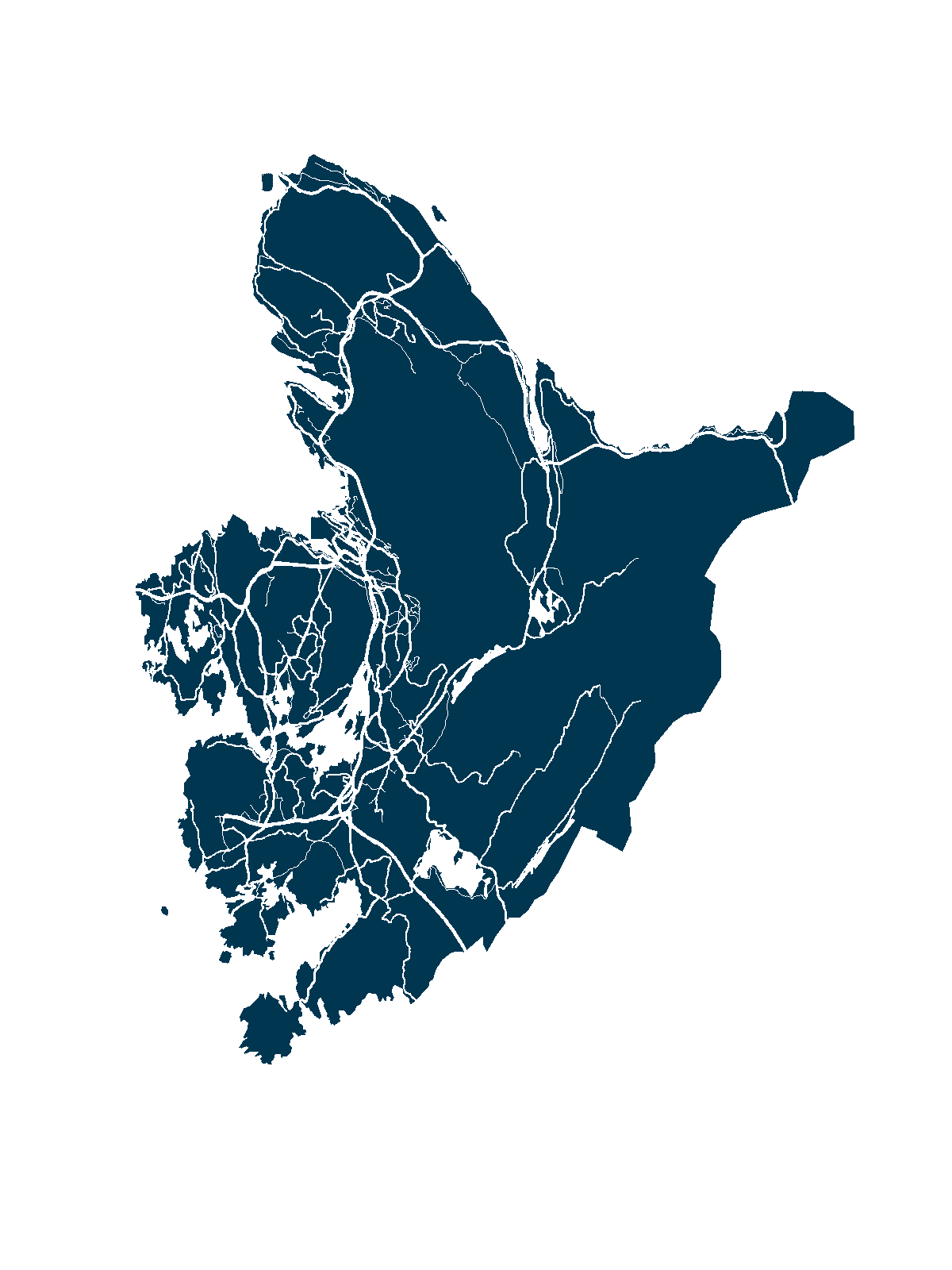 Kart over Bergen