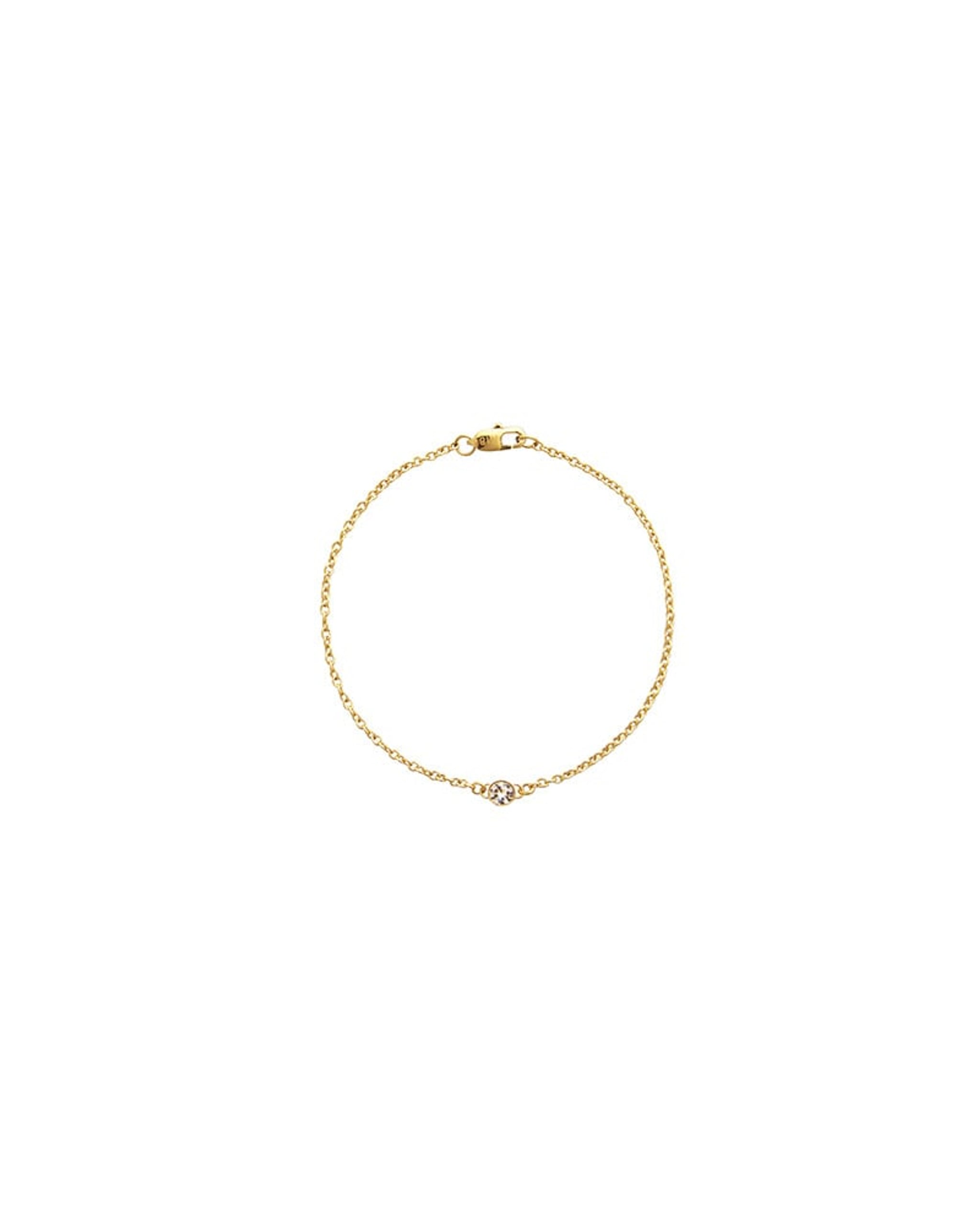 Mockberg Thin Sparkle armbånd i gullfarget stål (medium)