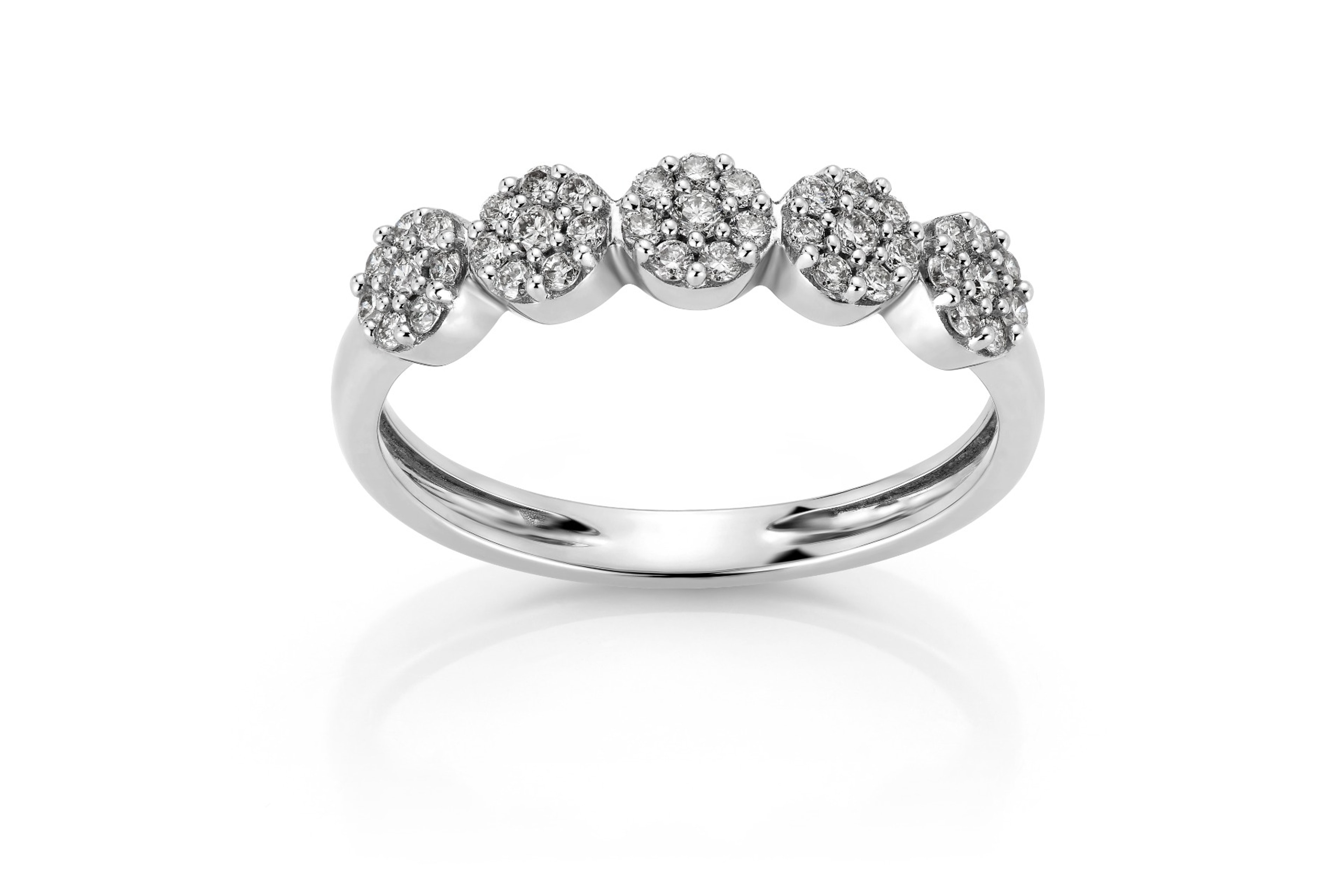 Mary diamantring i 375 hvitt gull 0,30 ct