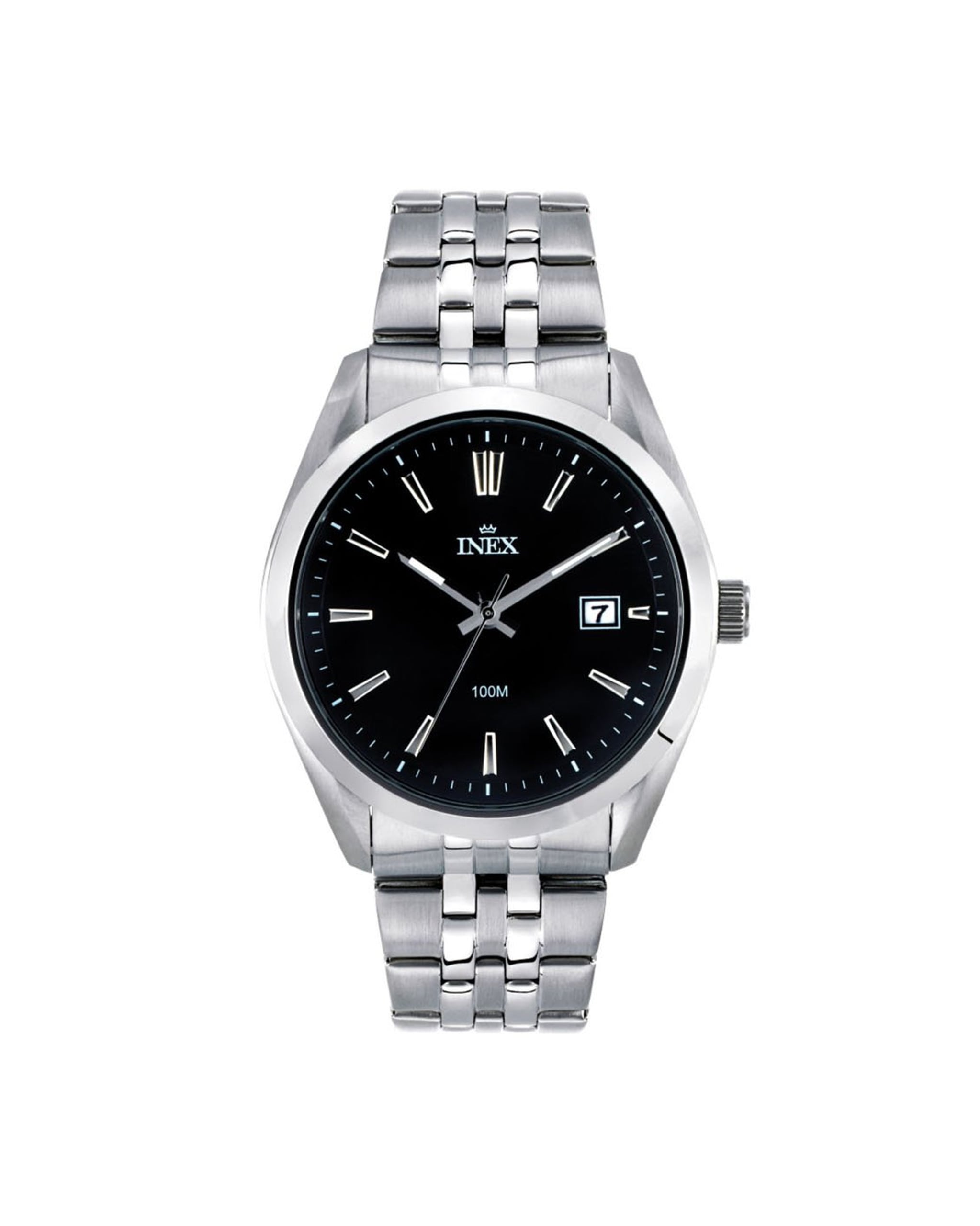 Inex herreklokke i stål (42mm)