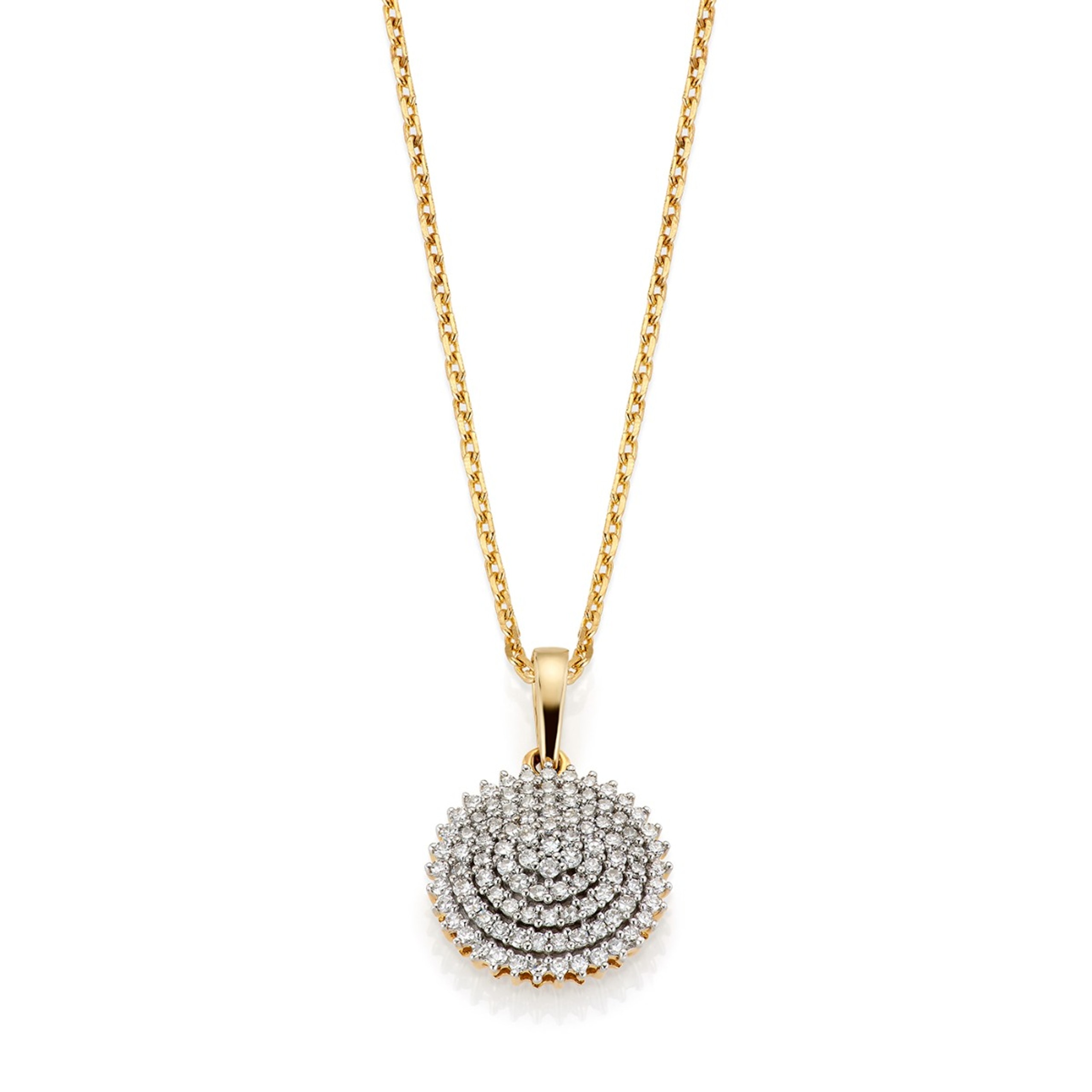 Diamantsmykke i 585 gult gull 0,25 ct