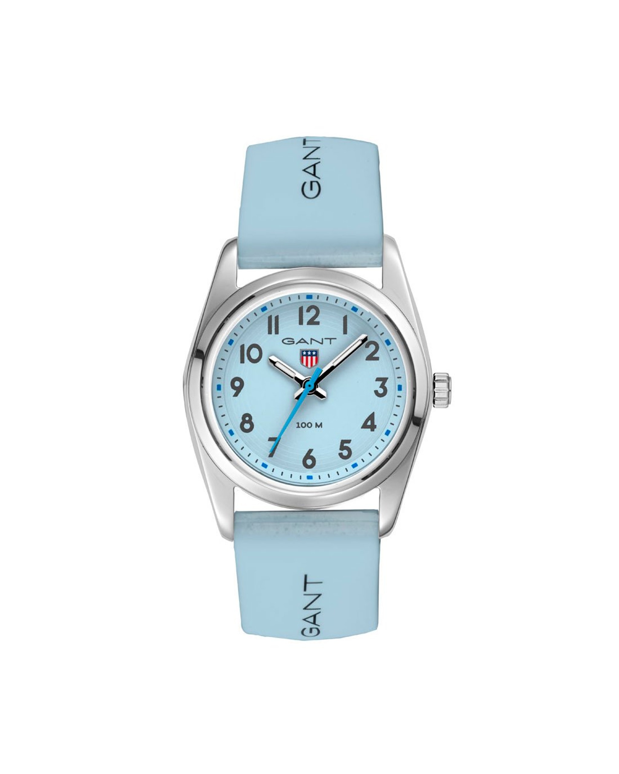 Gant Graduate barneklokke med lys blå silikon rem (28mm)