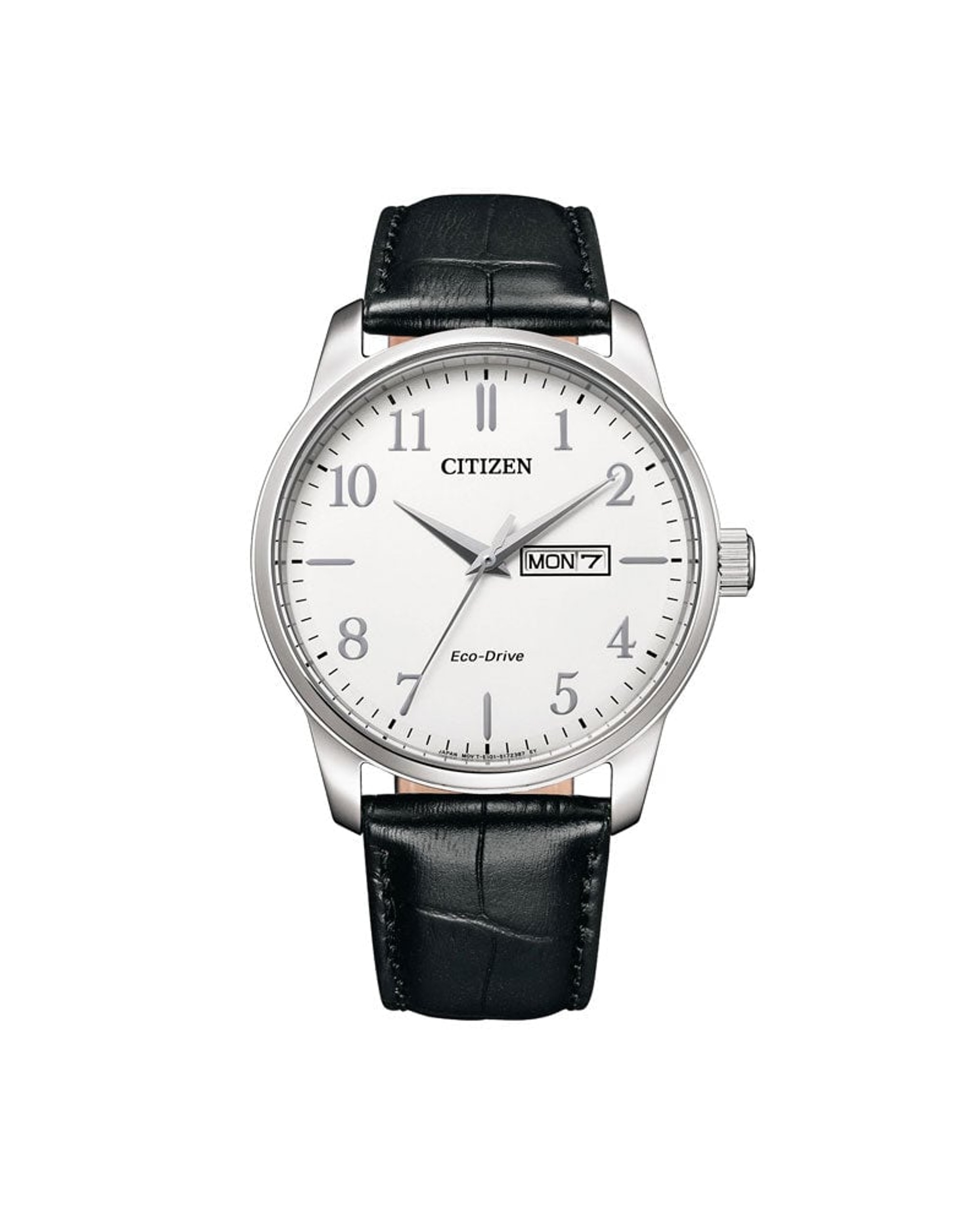 Citizen Eco-Drive herreklokke med sort rem (42mm)