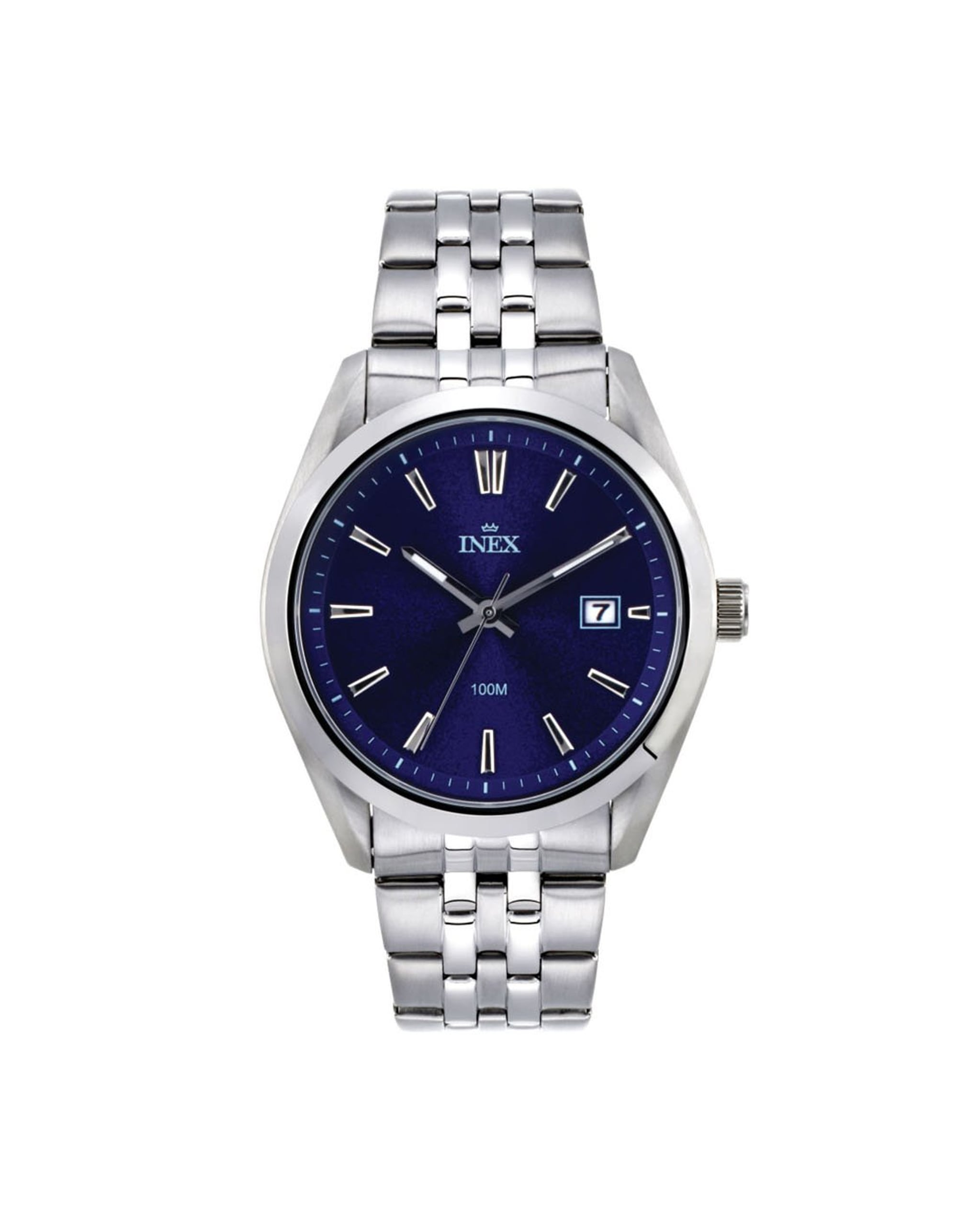 Inex herreklokke i stål (42mm)