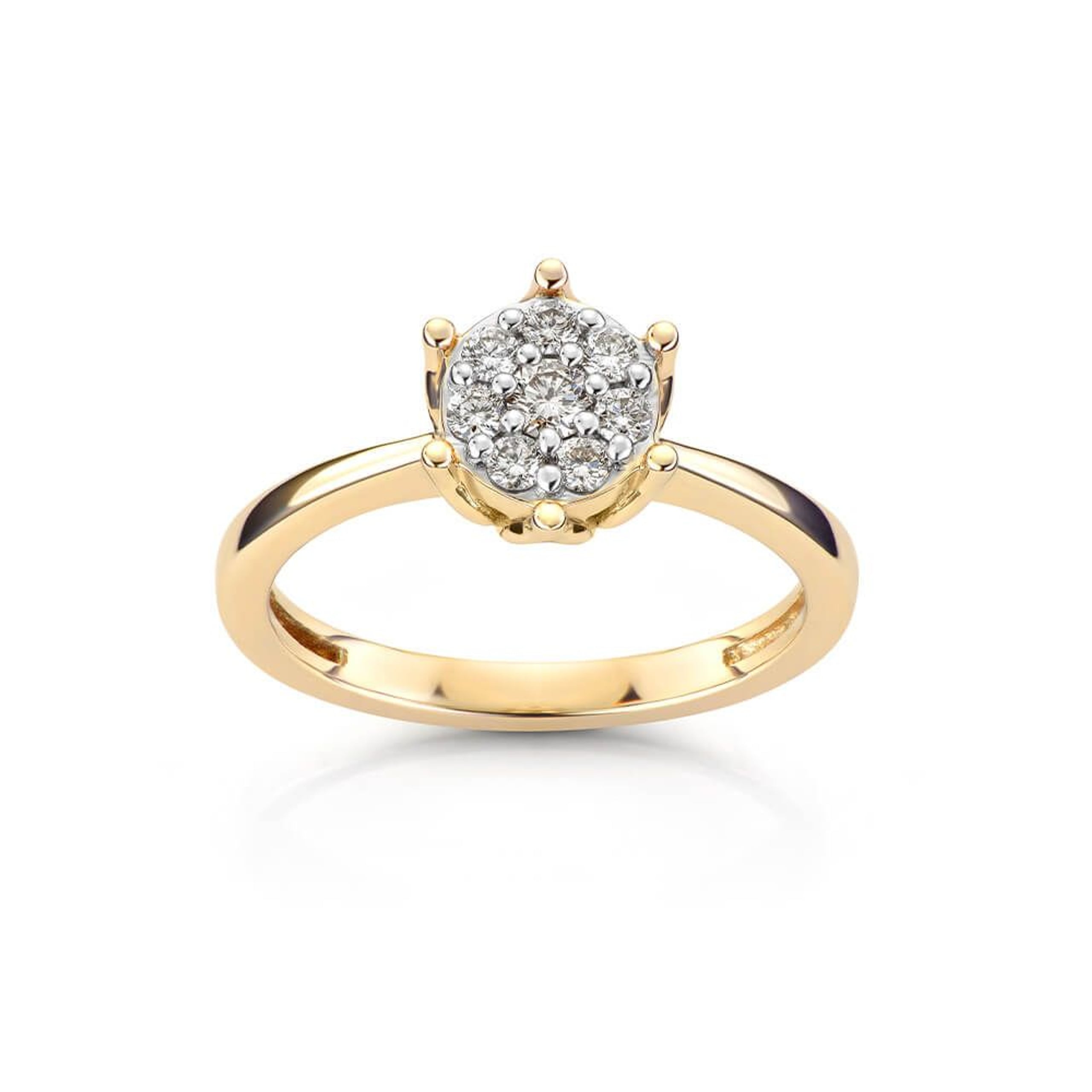 Victoria diamantring i 375 gult gull 0,25 ct