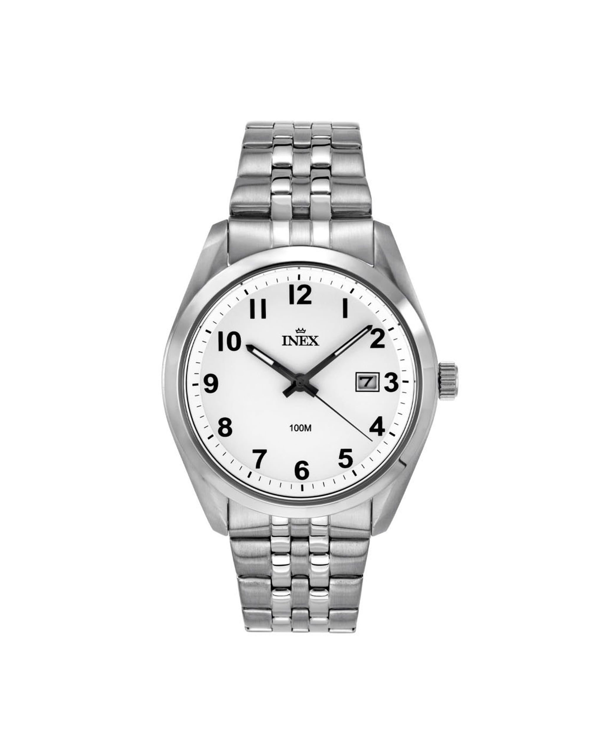 Inex herreklokke i stål (42mm)