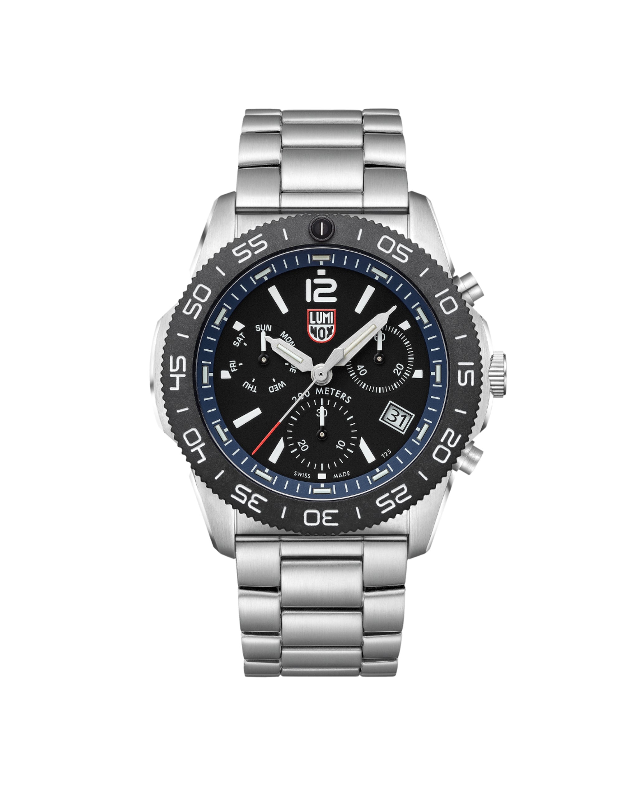 Luminox Pacific Diver Chrono herreklokke i stål med lenke (44mm)