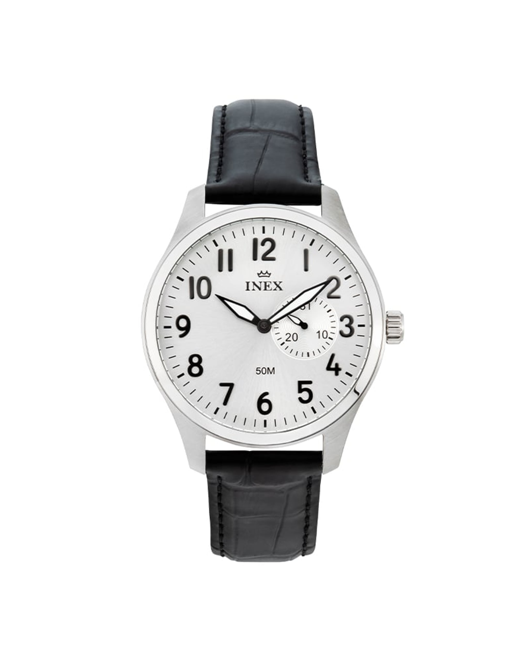 Inex herreklokke med sort rem (42mm)