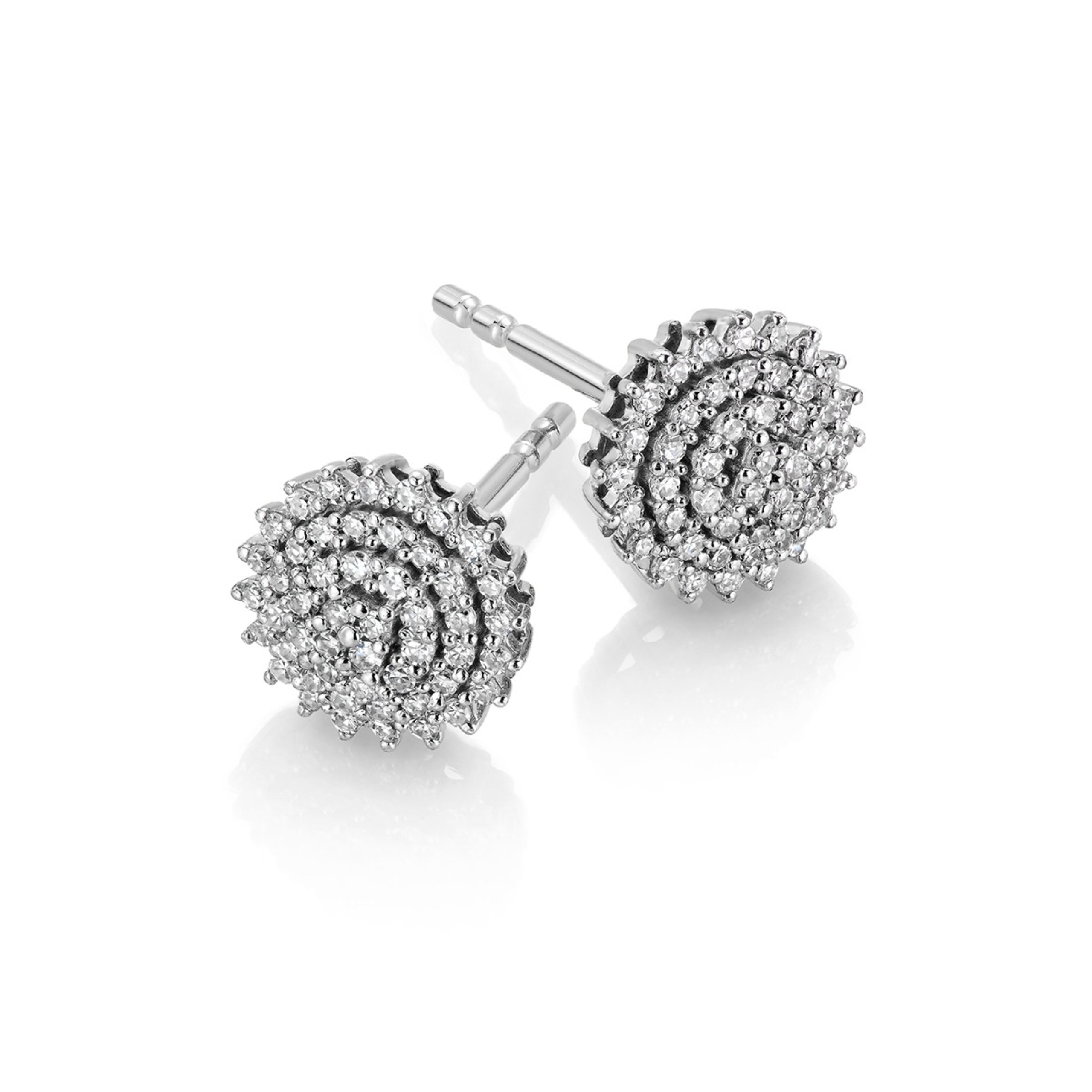 Diamantøredobber i 585 hvitt gull 0,25 ct