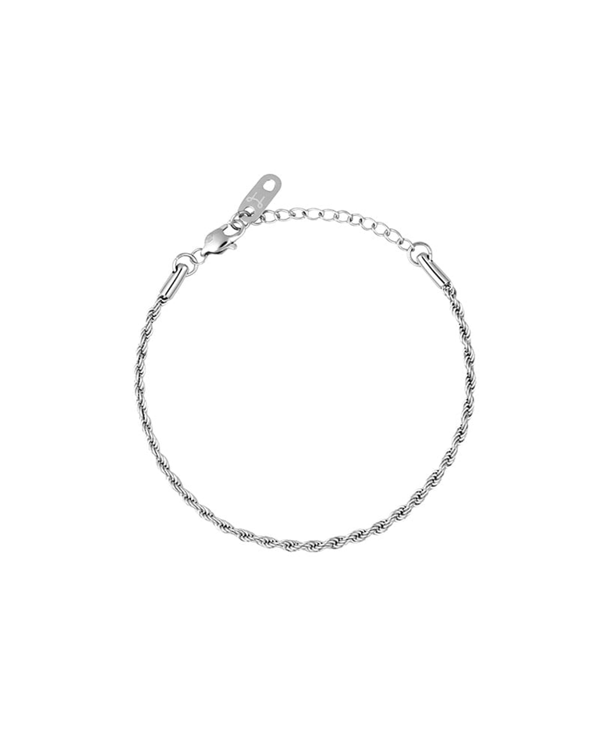 Mockberg Thin Rope armbånd i stål (medium)