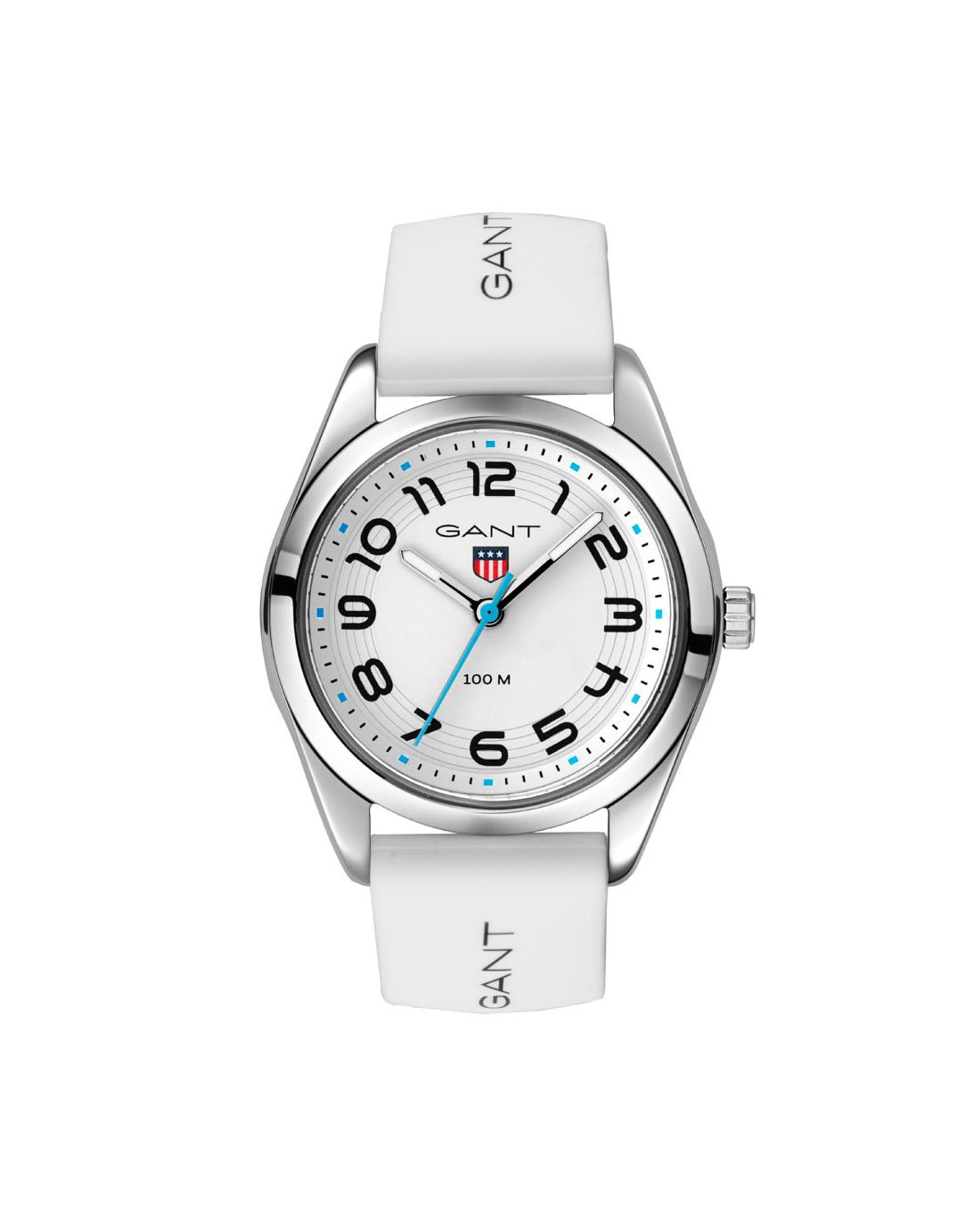 Gant Campus klokke med hvit silikonrem (32mm)