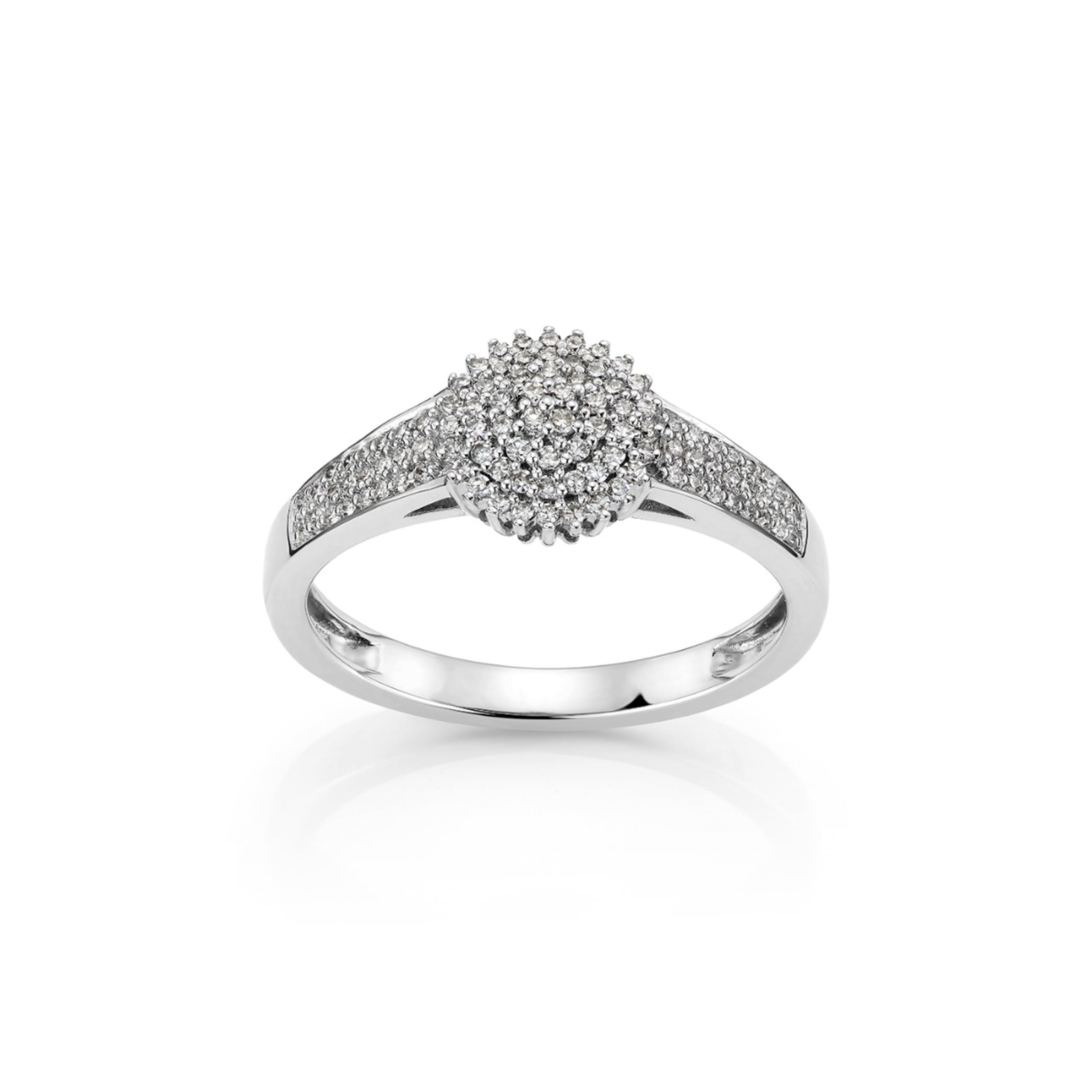 Diamantring i 585 hvitt gull 0,25 ct