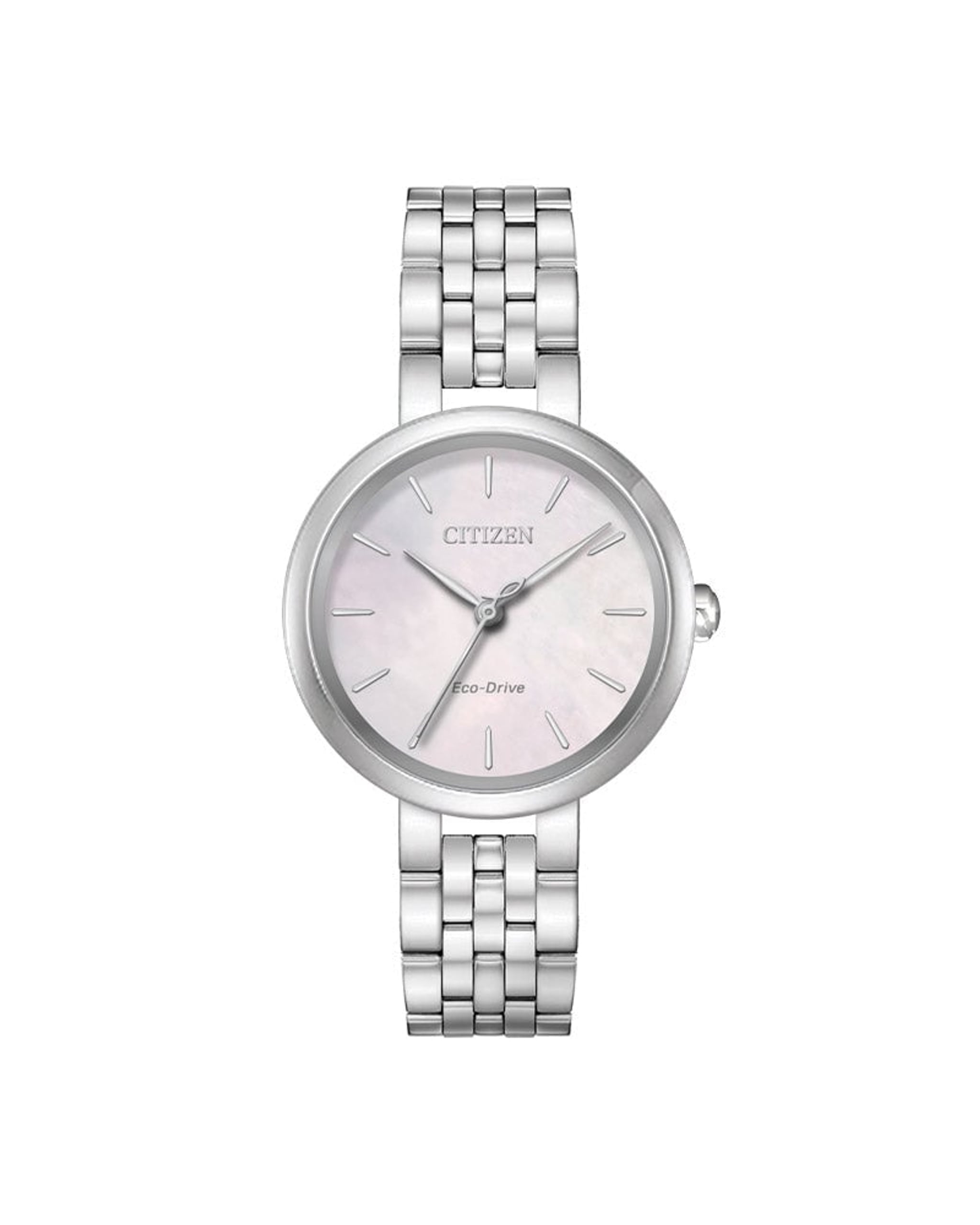Citizen Dress Eco-Drive dameklokke i stål med perlemor (28mm)