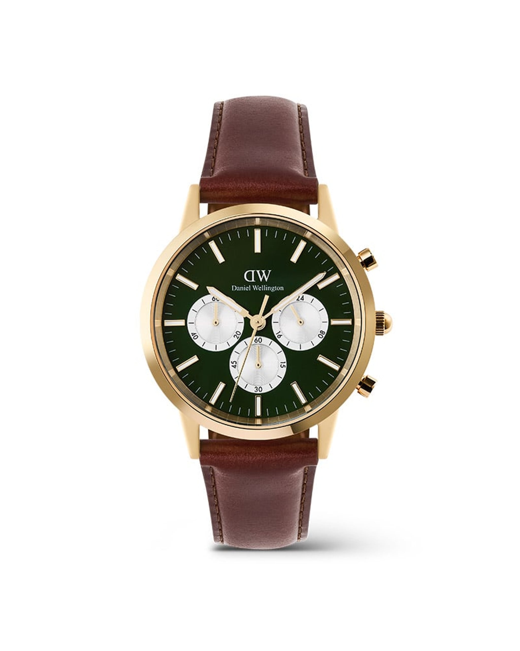 DW Iconic Chrono St.Mawes Panda herreklokke med rem (42mm)