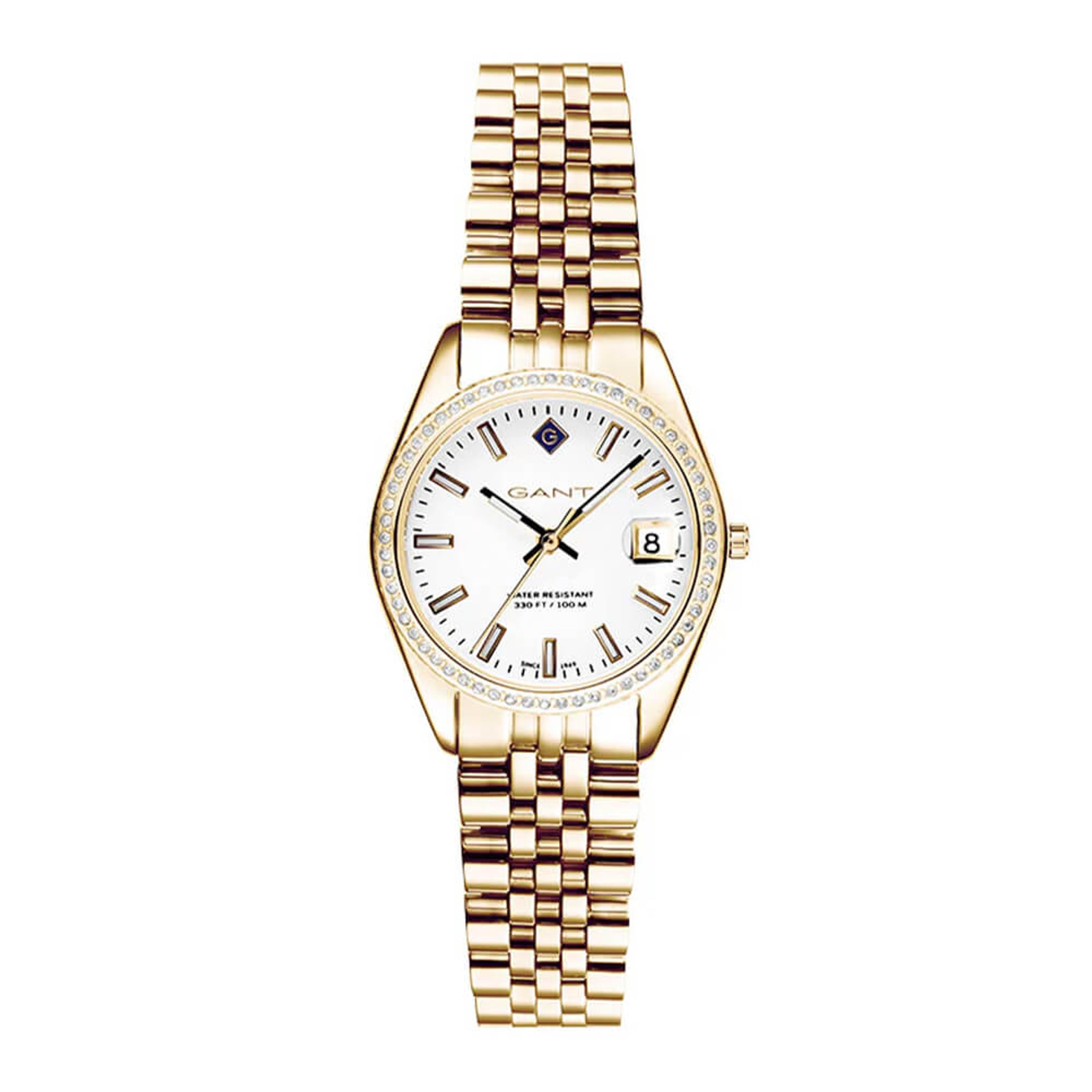 Gant Sussex Mini Bijou dameklokke i gullfarget stål (28 mm)