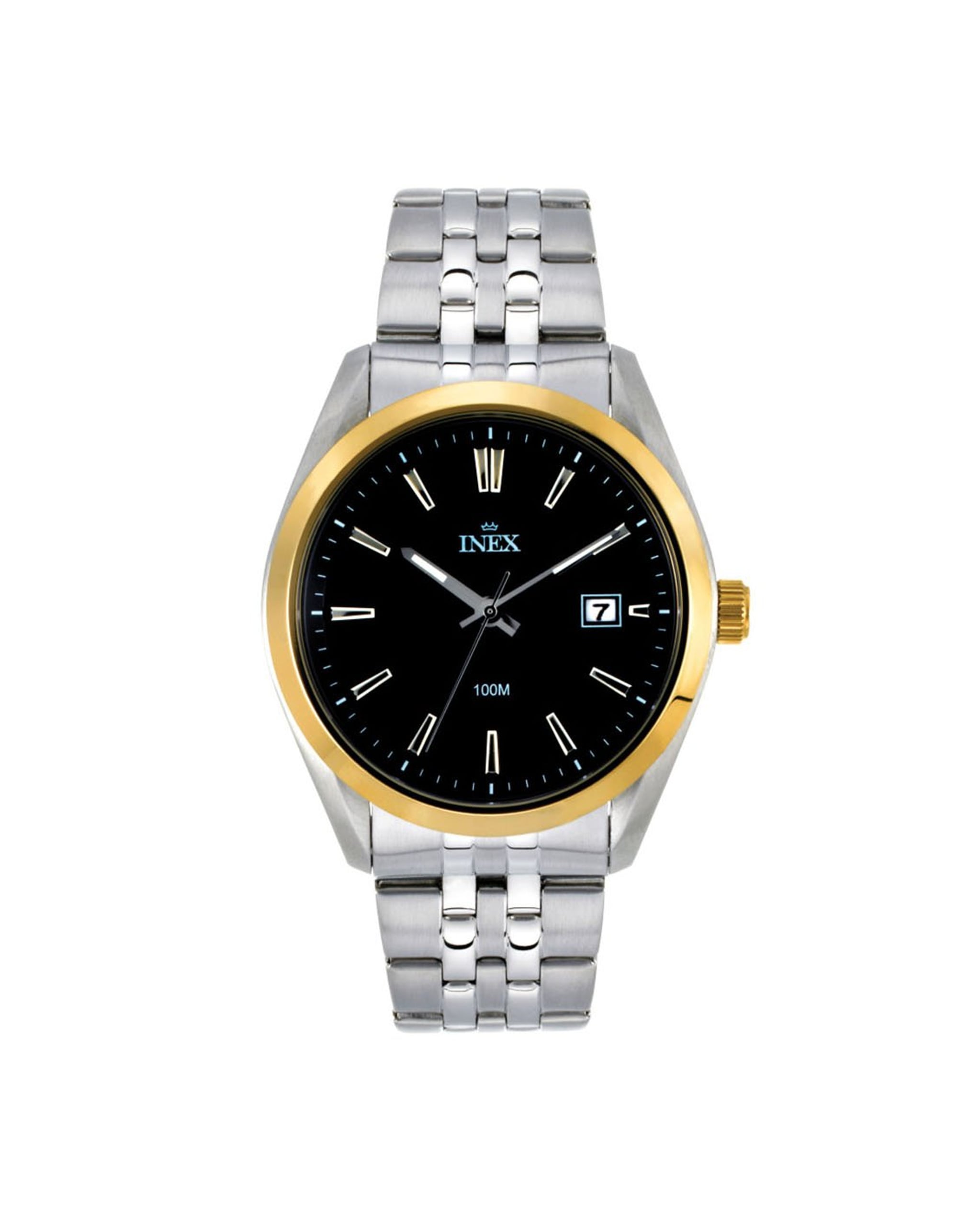 Inex herreklokke i tofarget stål (42mm)