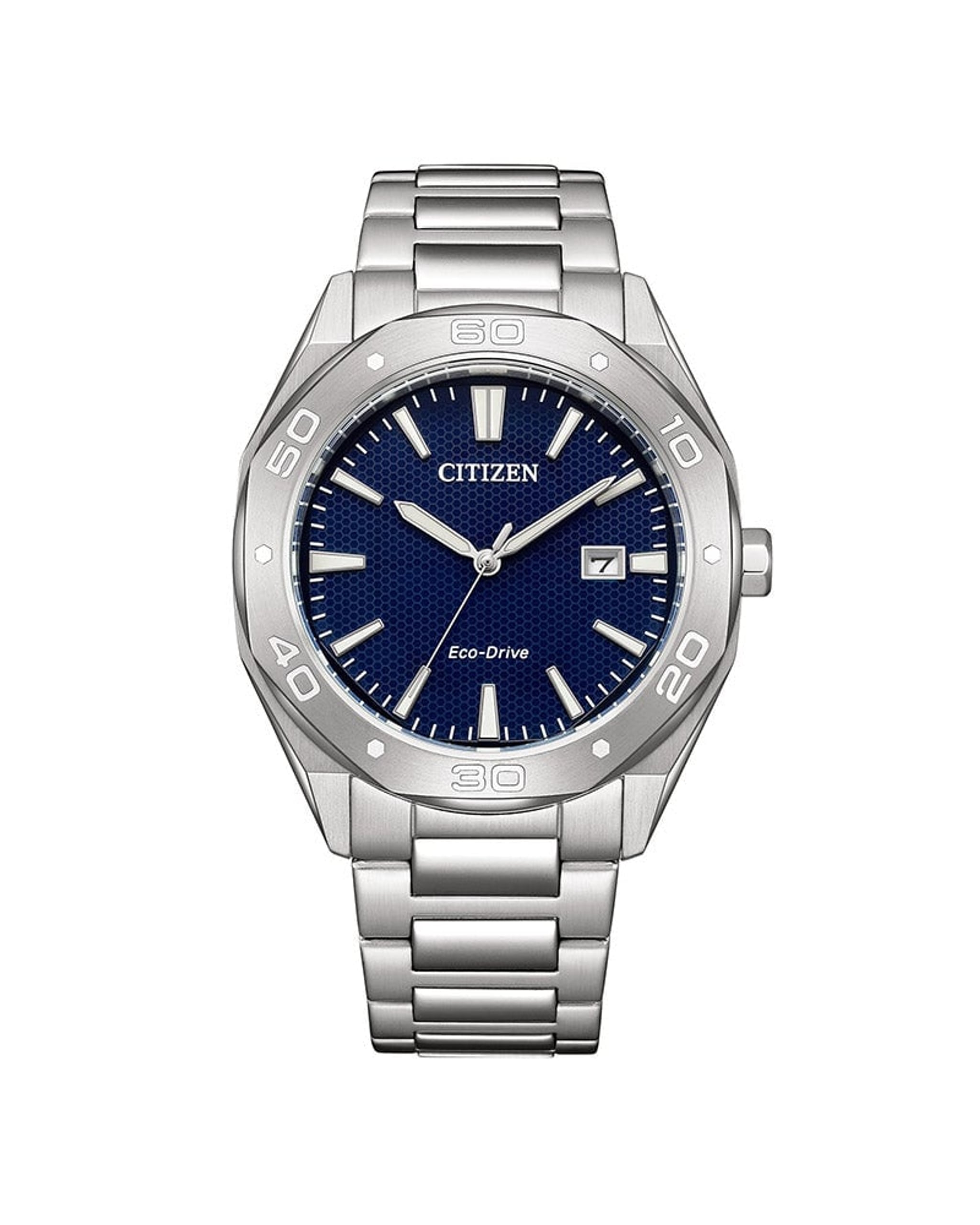 Citizen Eco-Drive herreklokke i stål med blå skive (41mm)