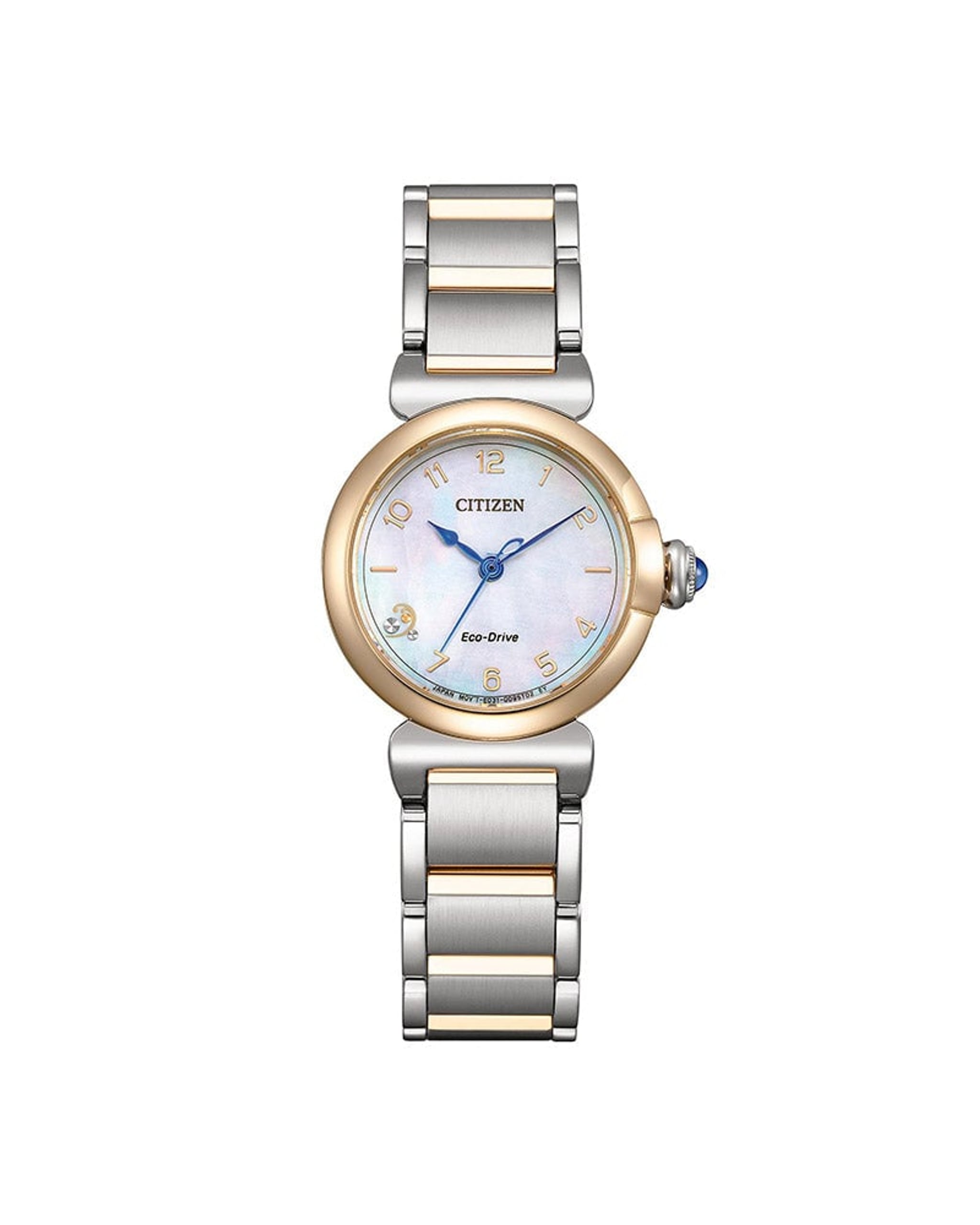 Citizen L Mae Lady Eco-Drive dameklokke i tofarget stål med perlemor (26mm)