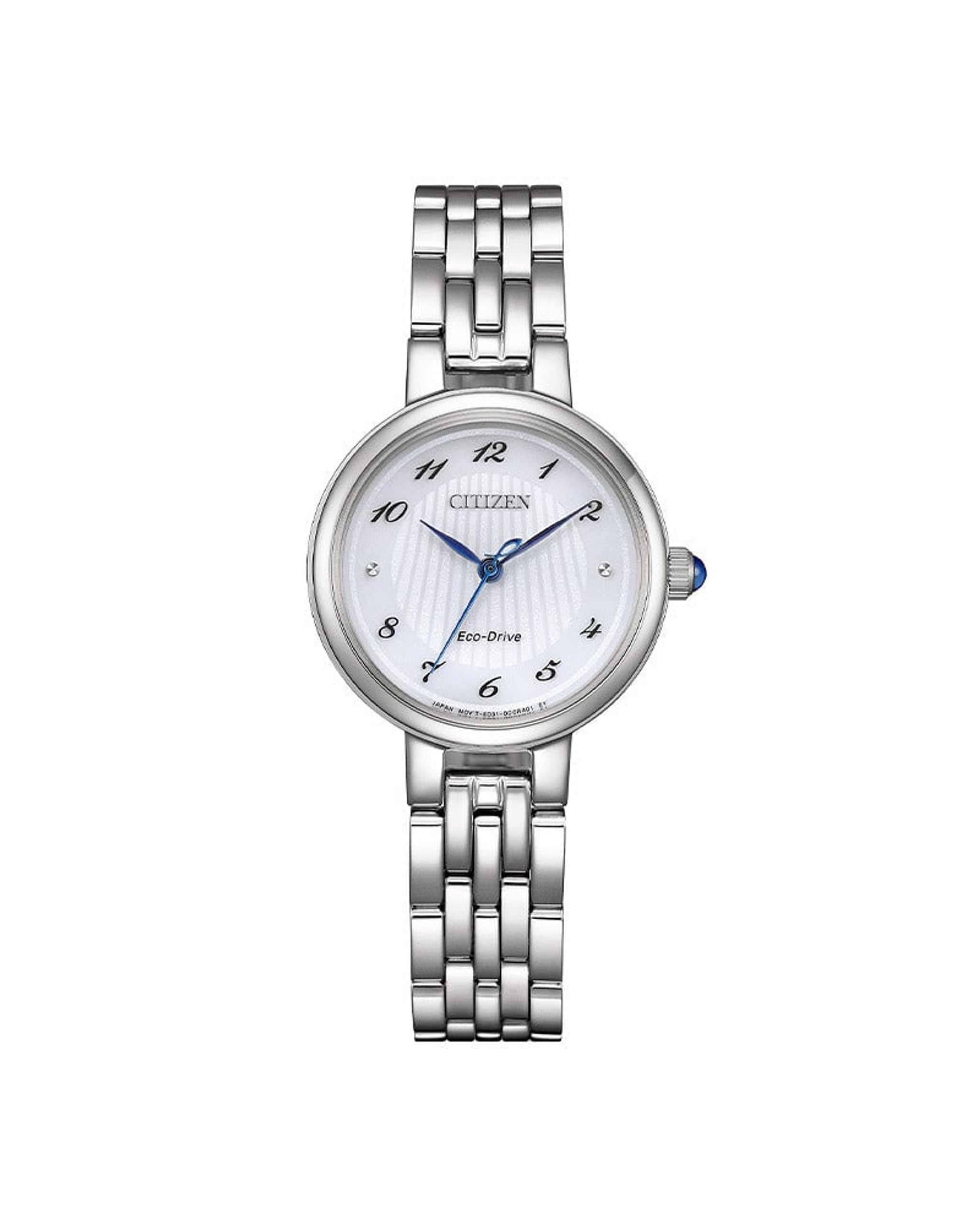 Citizen Eco-Drive dameklokke i stål med hvit skive (28mm)