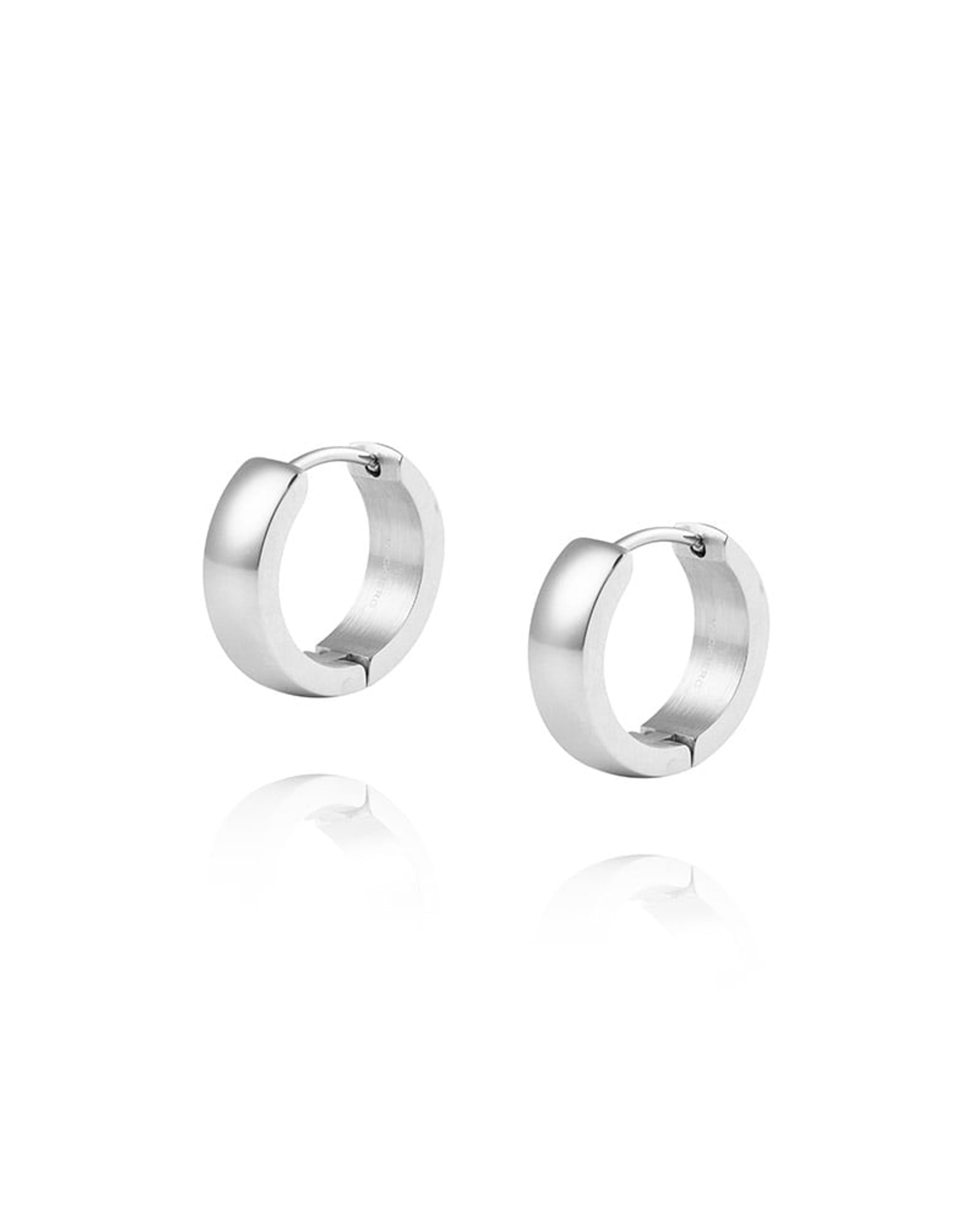 Mockberg Chunky Hoops øreringer i stål (medium)