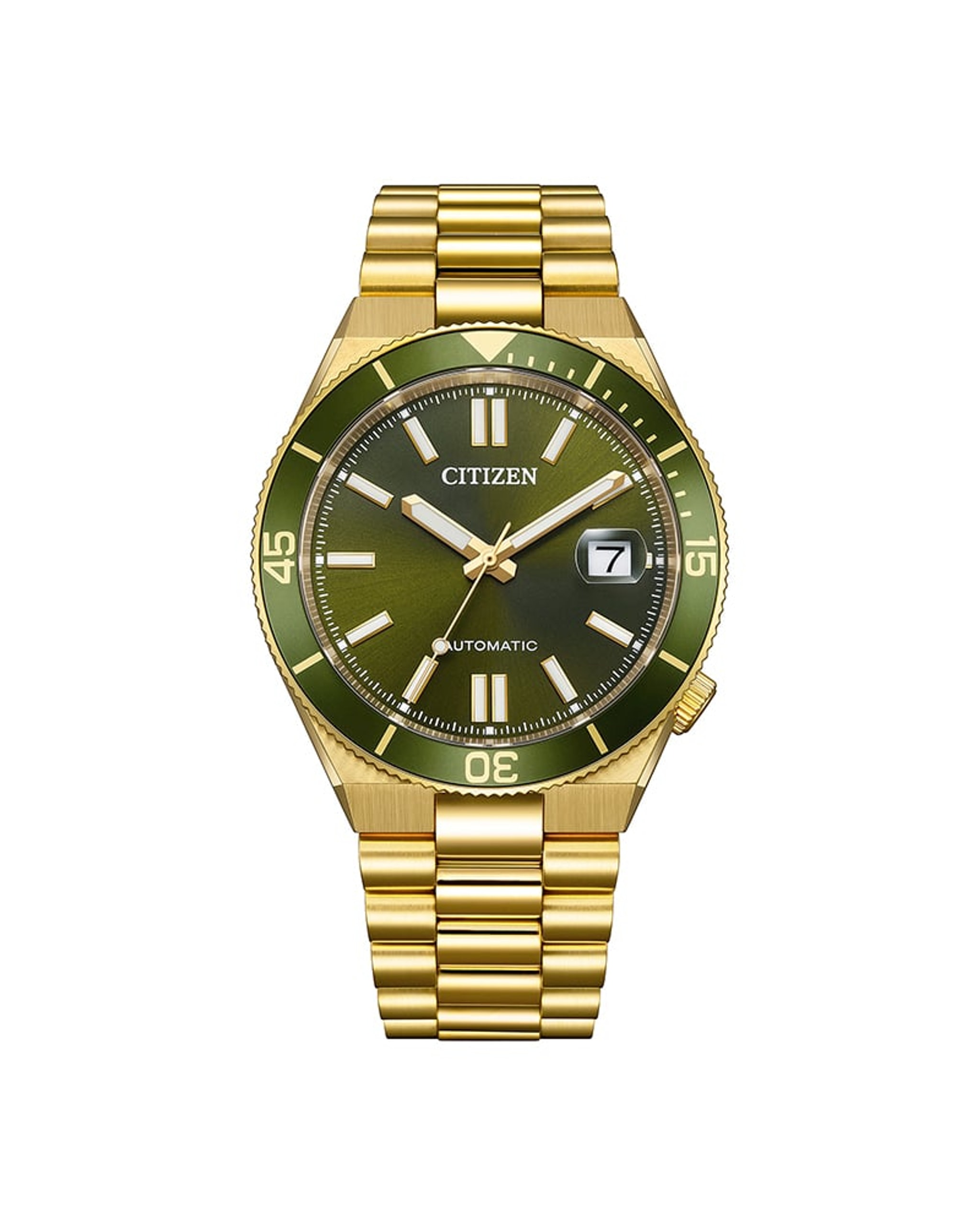 Citizen Tsuyosa Shore Automatic herreklokke i gullfarget stål (40 mm)