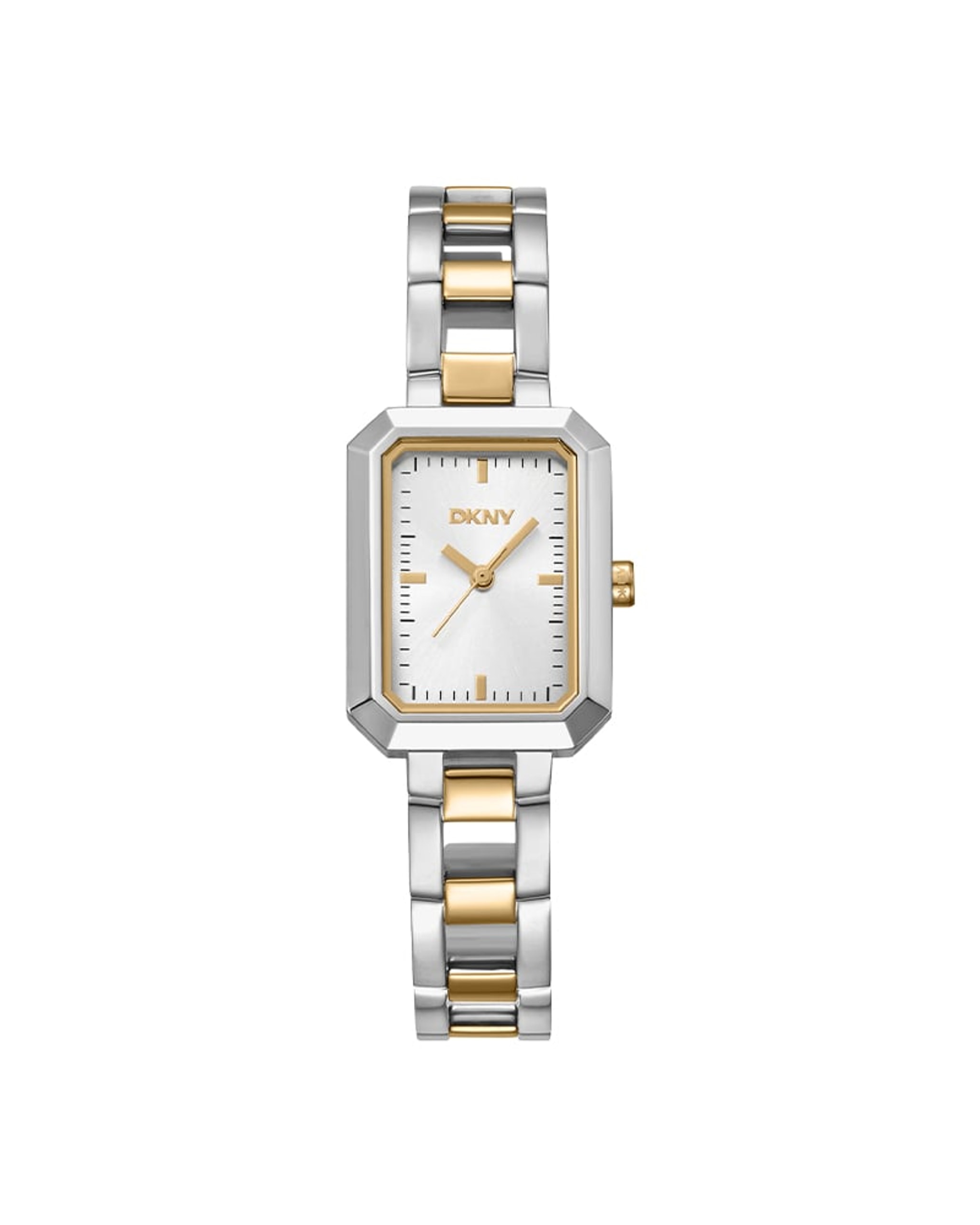 DKNY Uptown Midi dameklokke i tofarget stål (22x35,5mm)