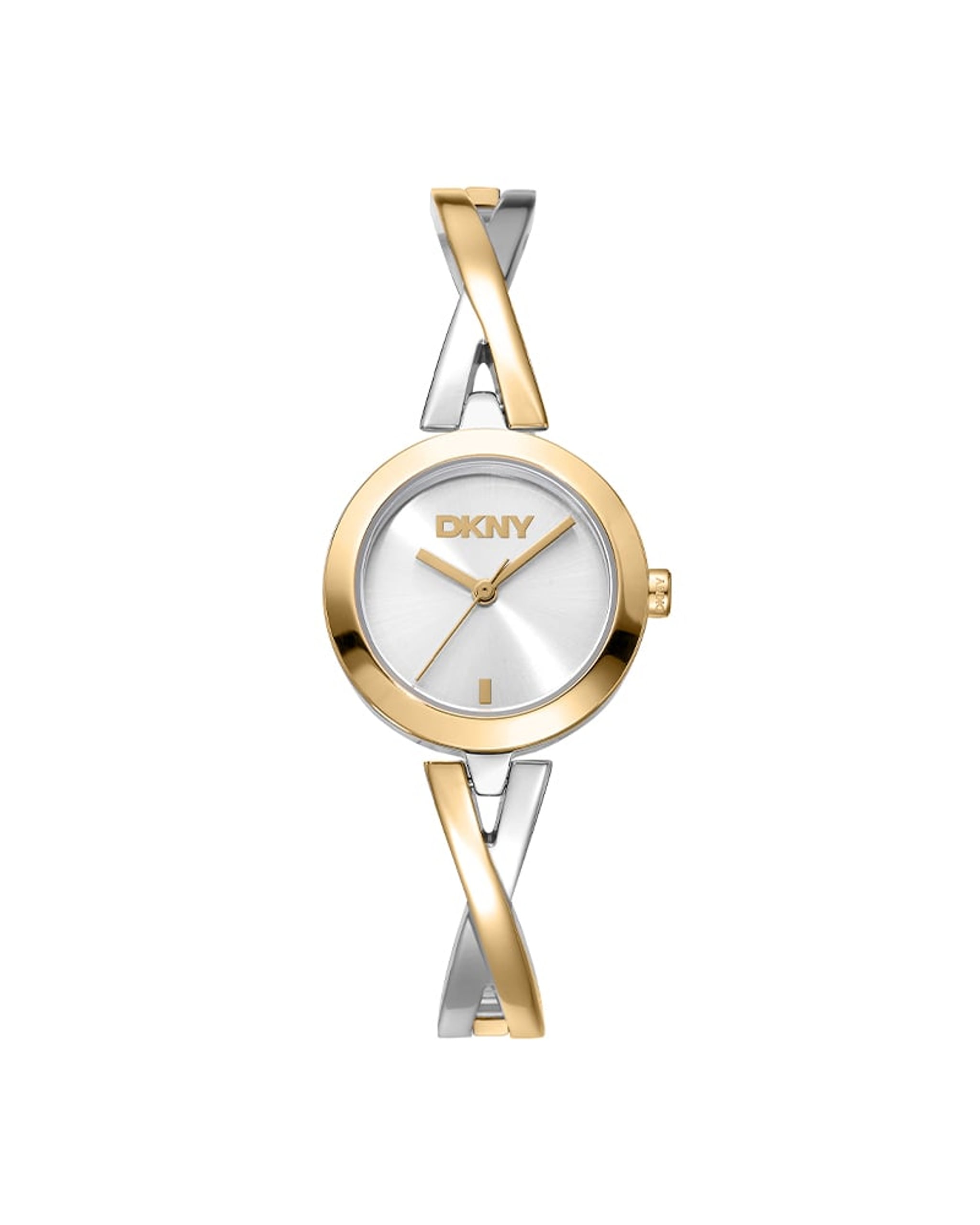 DKNY Half bangle dameklokke i tofarget stål (26mm)