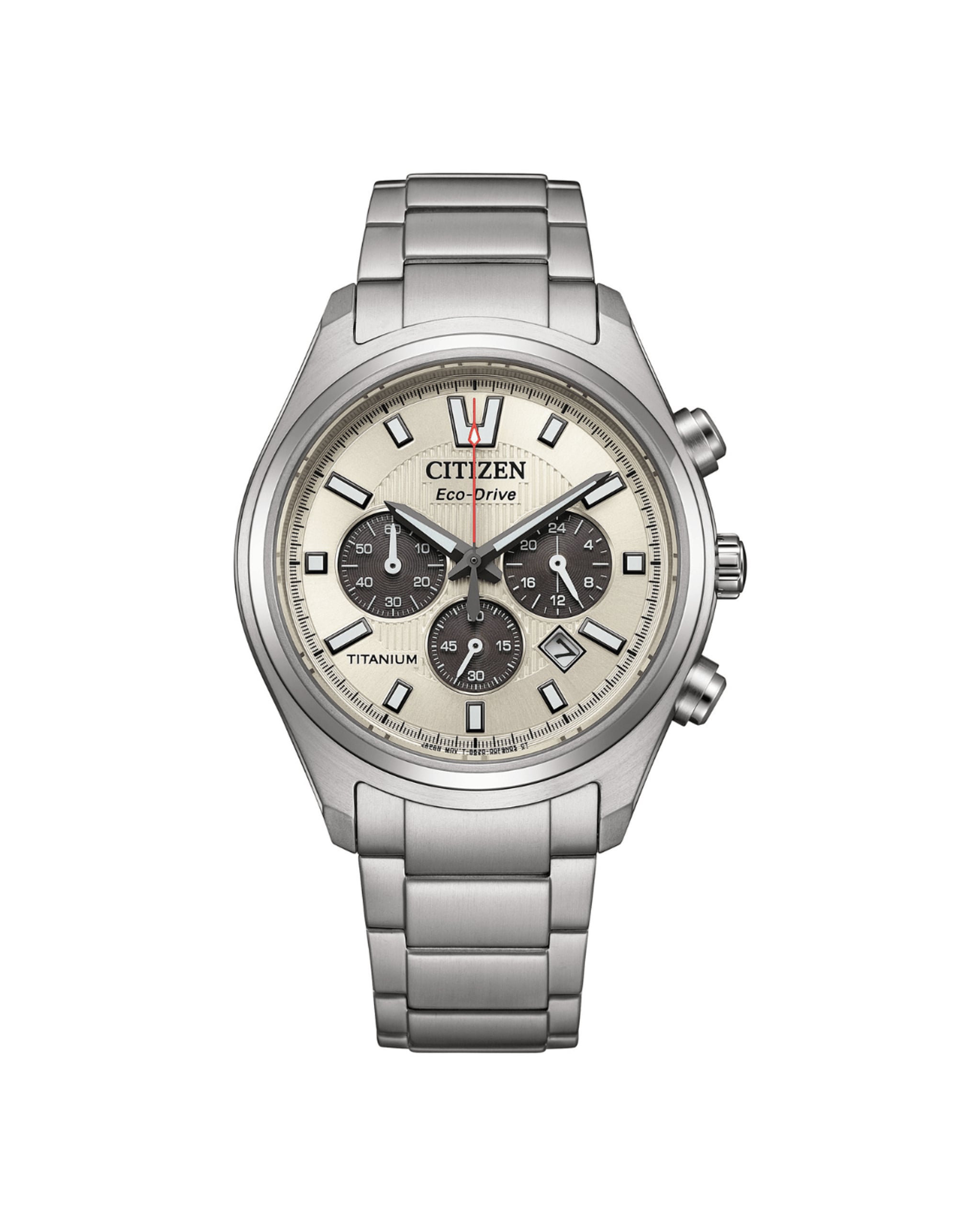 Citizen Eco-Drive Super Titanium Chrono herreklokke med sølv skive (40 mm)