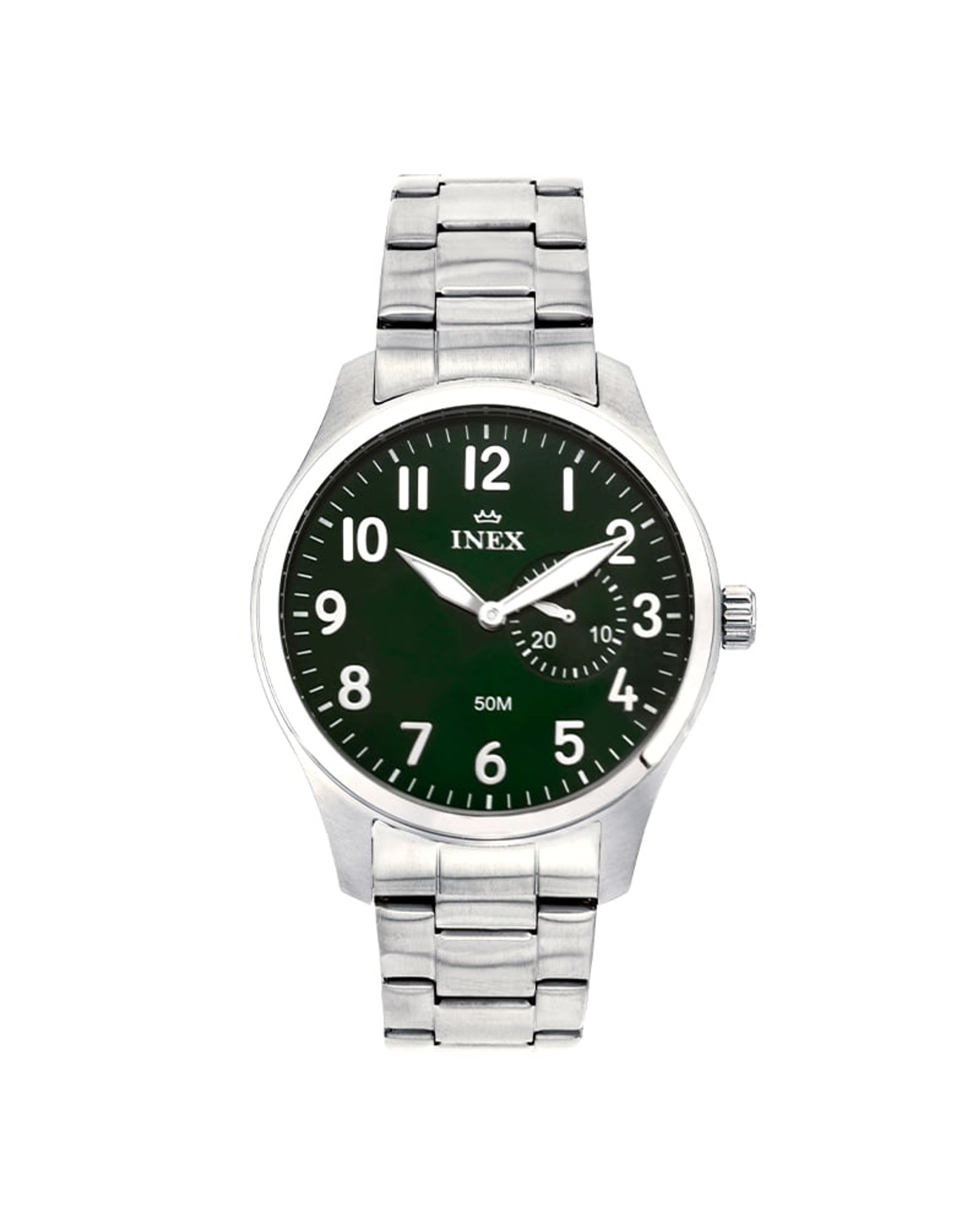 Inex herreklokke i stål (42mm)