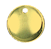 10 mm glatte lauv, forgylt, pk