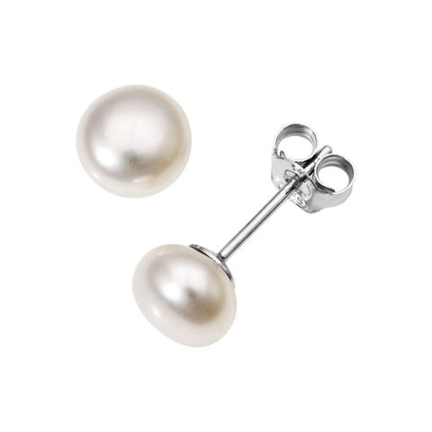 Øredobber Perle 7-7,5 mm Sølv