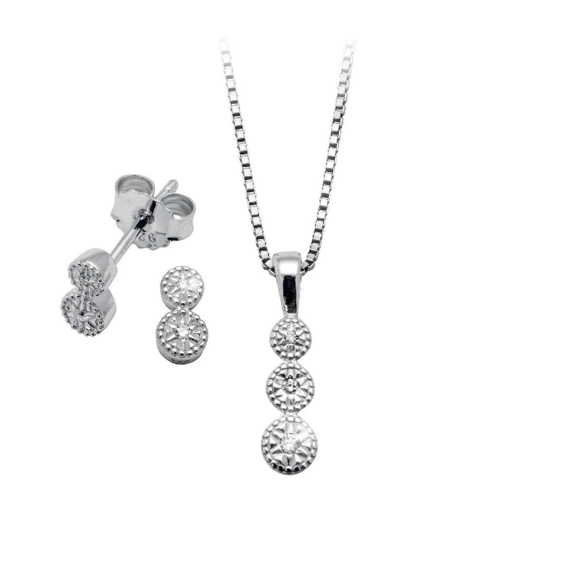 Smykkesett Sølv Sirkler