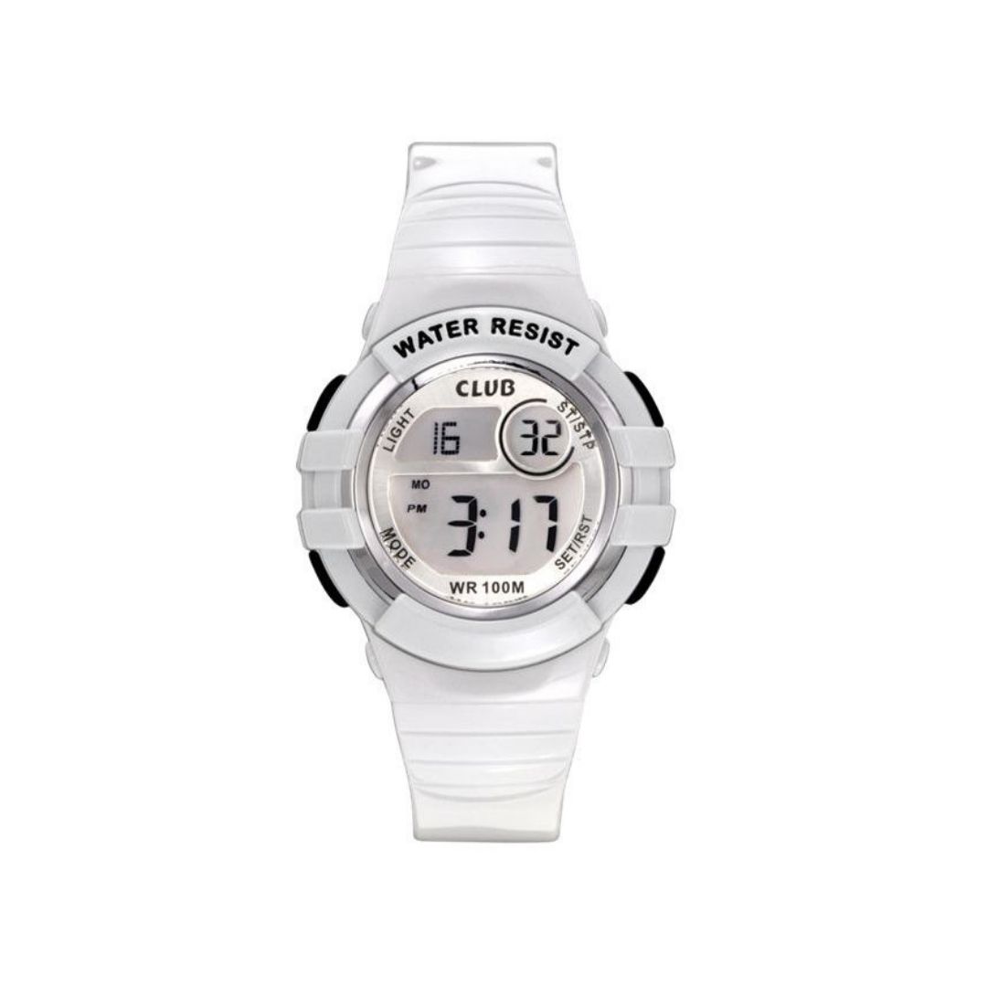 Barneklokke Hvit Digital 