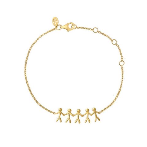 Together Family 5 Armbånd 925 Forgylt Sølv