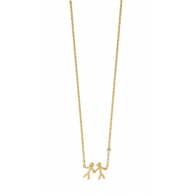 Together My Love Halssmykke 925 Forgylt Sølv