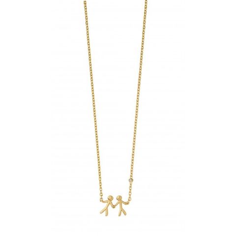 Together My Love Halssmykke 925 Forgylt Sølv