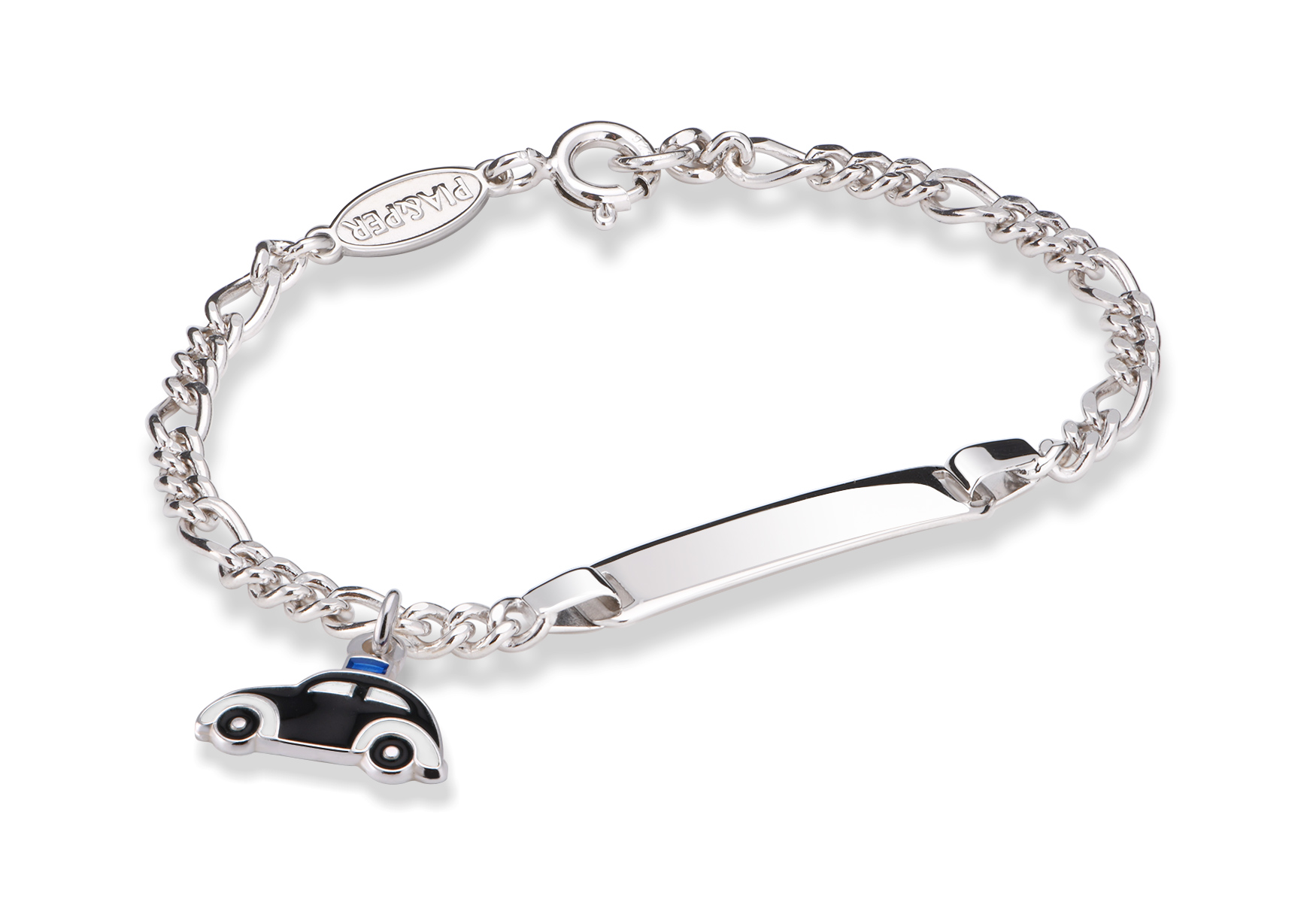 Armbånd Politibil Charm Emalje Sort 