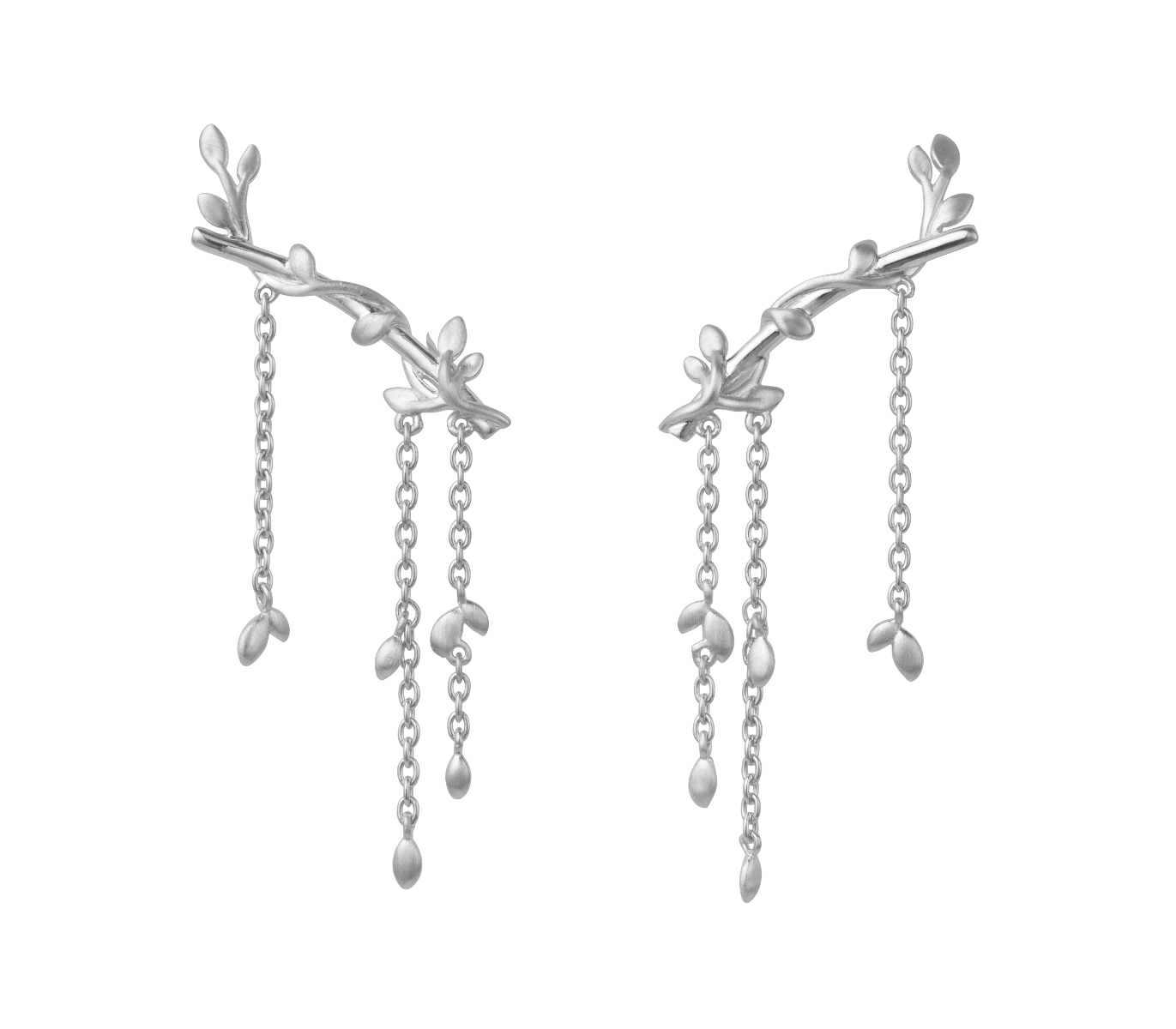 Jungle Ivy Ørering Stor Sølv