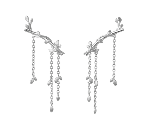 Jungle Ivy Ørering Stor Sølv